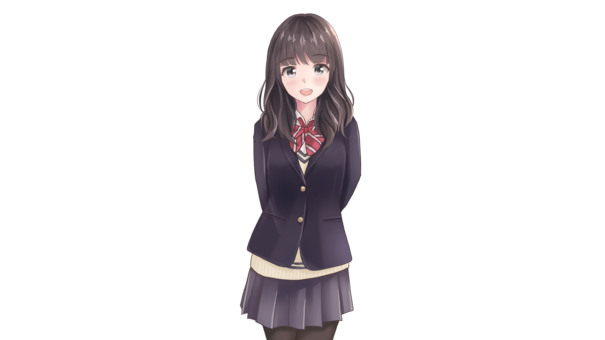 Anime 2560x1440 anime anime girls original characters artwork yukimaru217 school uniform