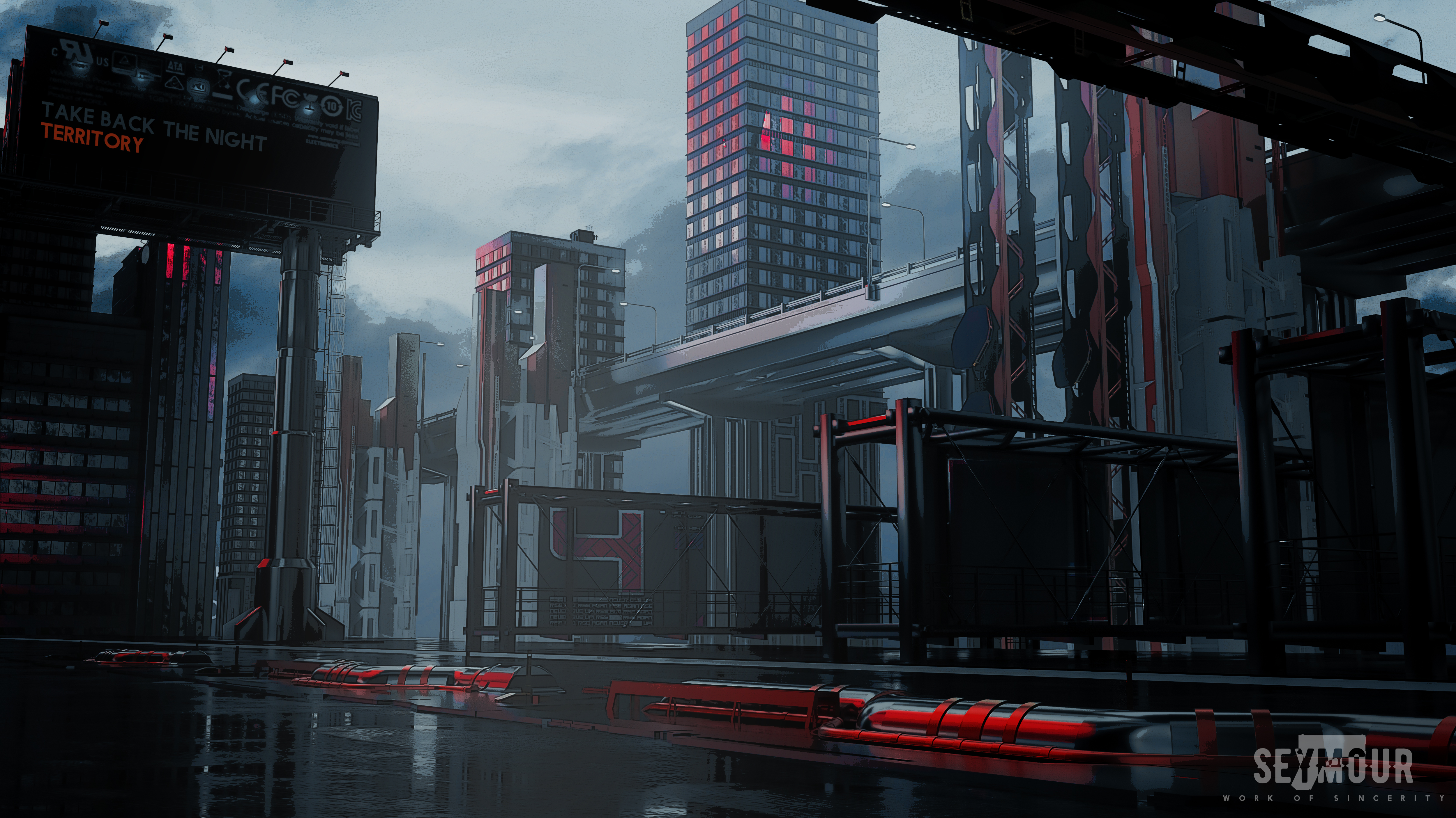 General 5000x2812 Seymour science fiction Pixiv cityscape futuristic city artwork futuristic