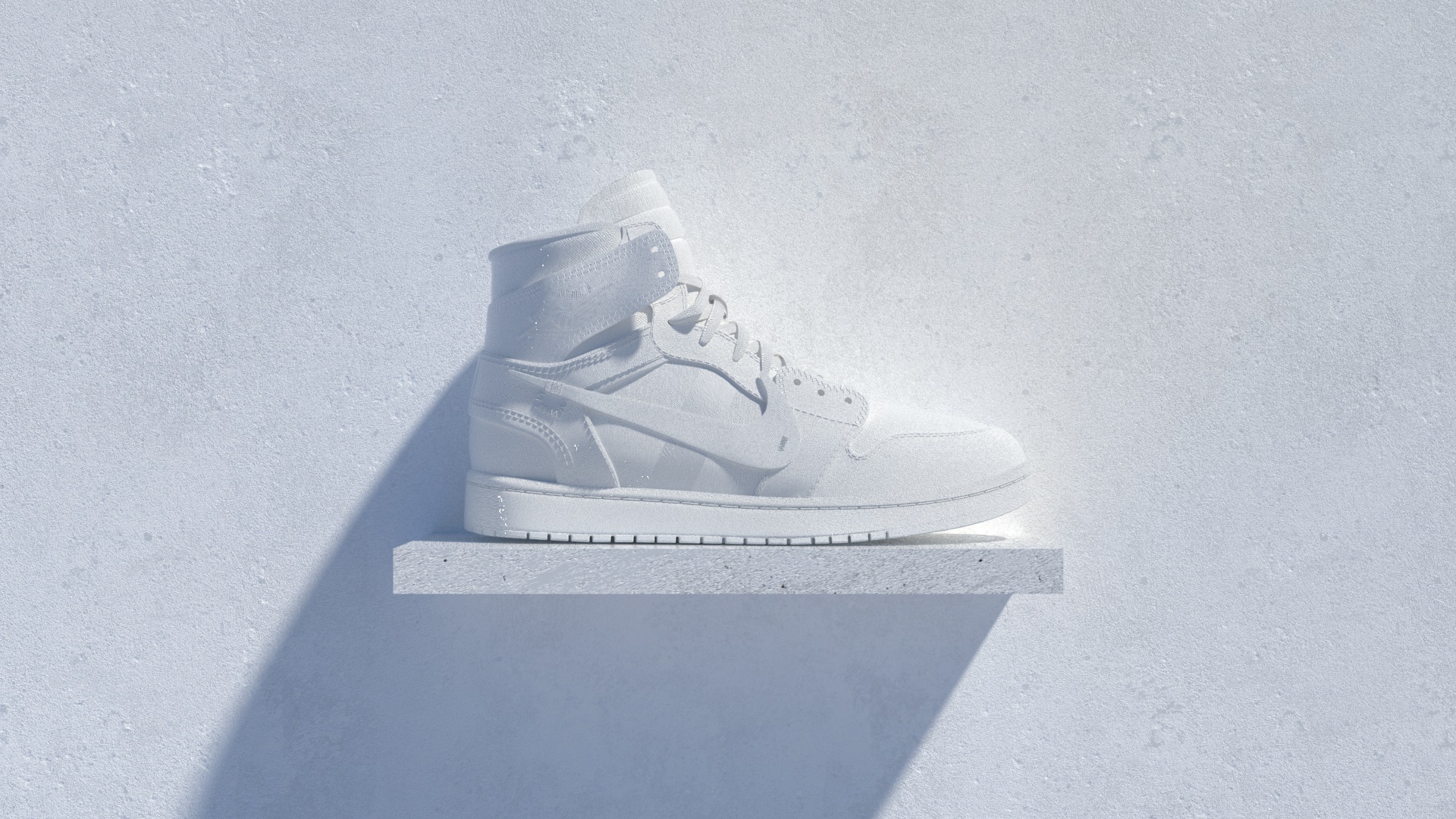 General 1920x1080 Air Jordan Nike shoes white background CGI white sneakers