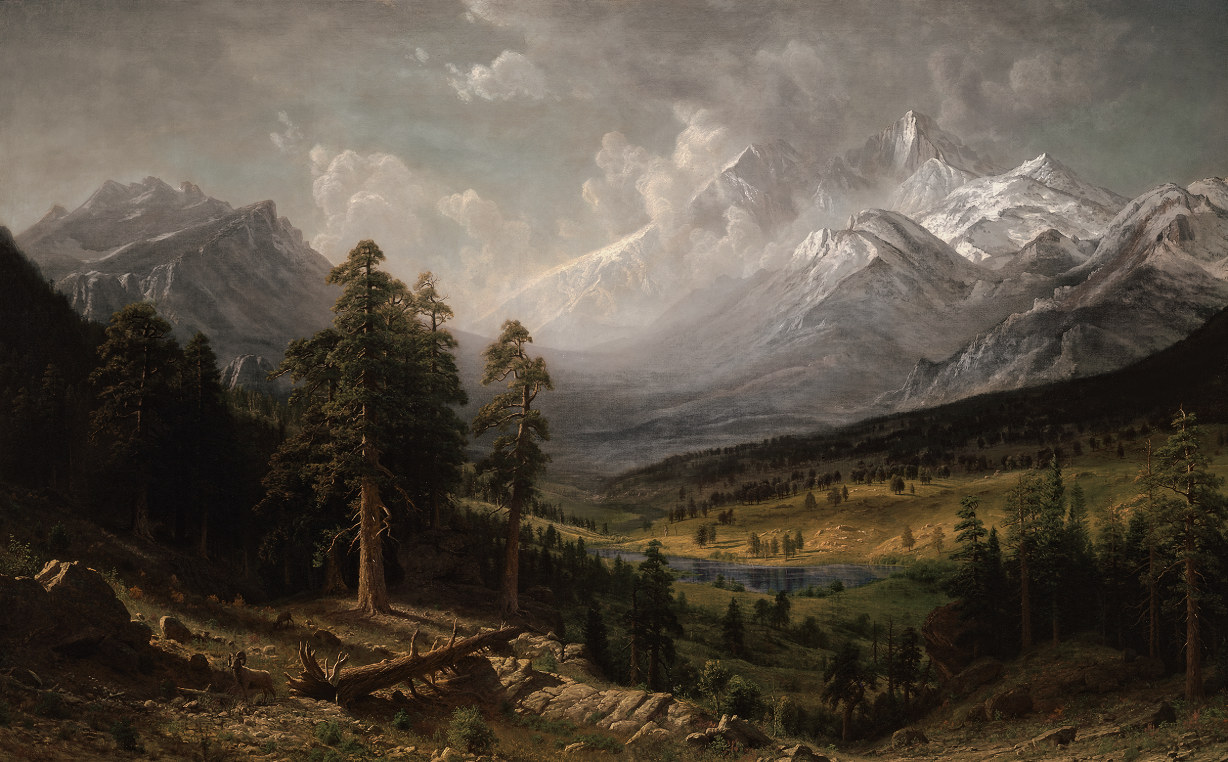 General 2400x1490 nature Albert Bierstadt mountains landscape painting classic art
