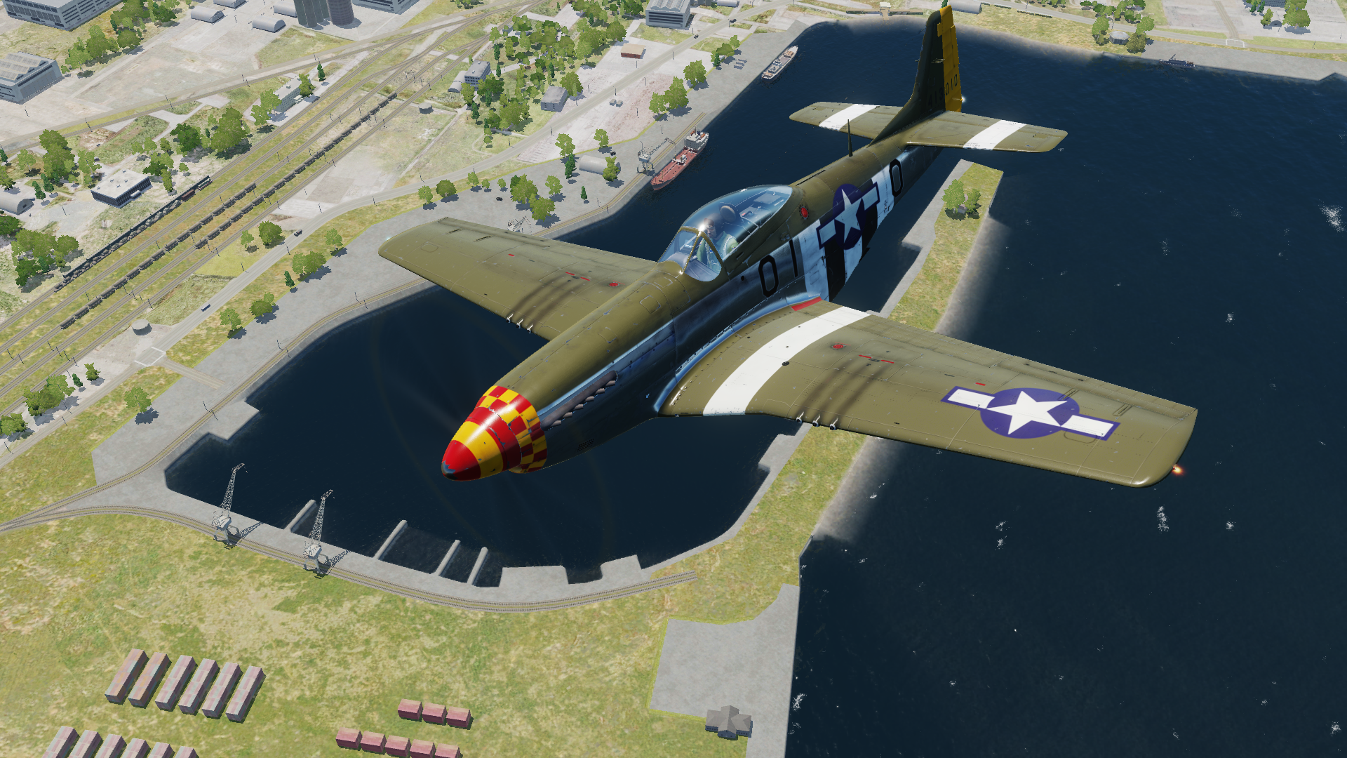 General 1920x1080 Digital Combat Simulator North American P-51 Mustang aircraft airplane video games military vehicle PC gaming screen shot vehicle military aircraft