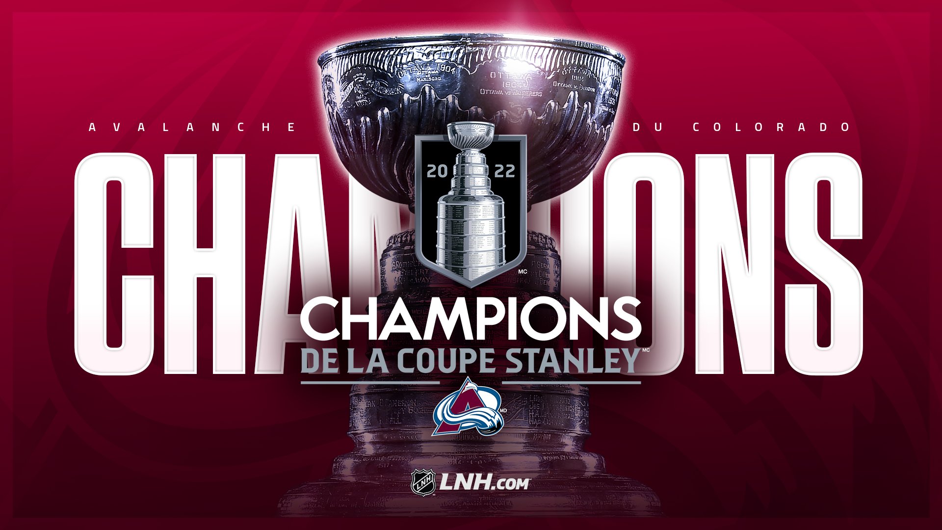 General 1920x1080 NHL Hockey Colorado Avalanche Stanley Cup French logo trophy