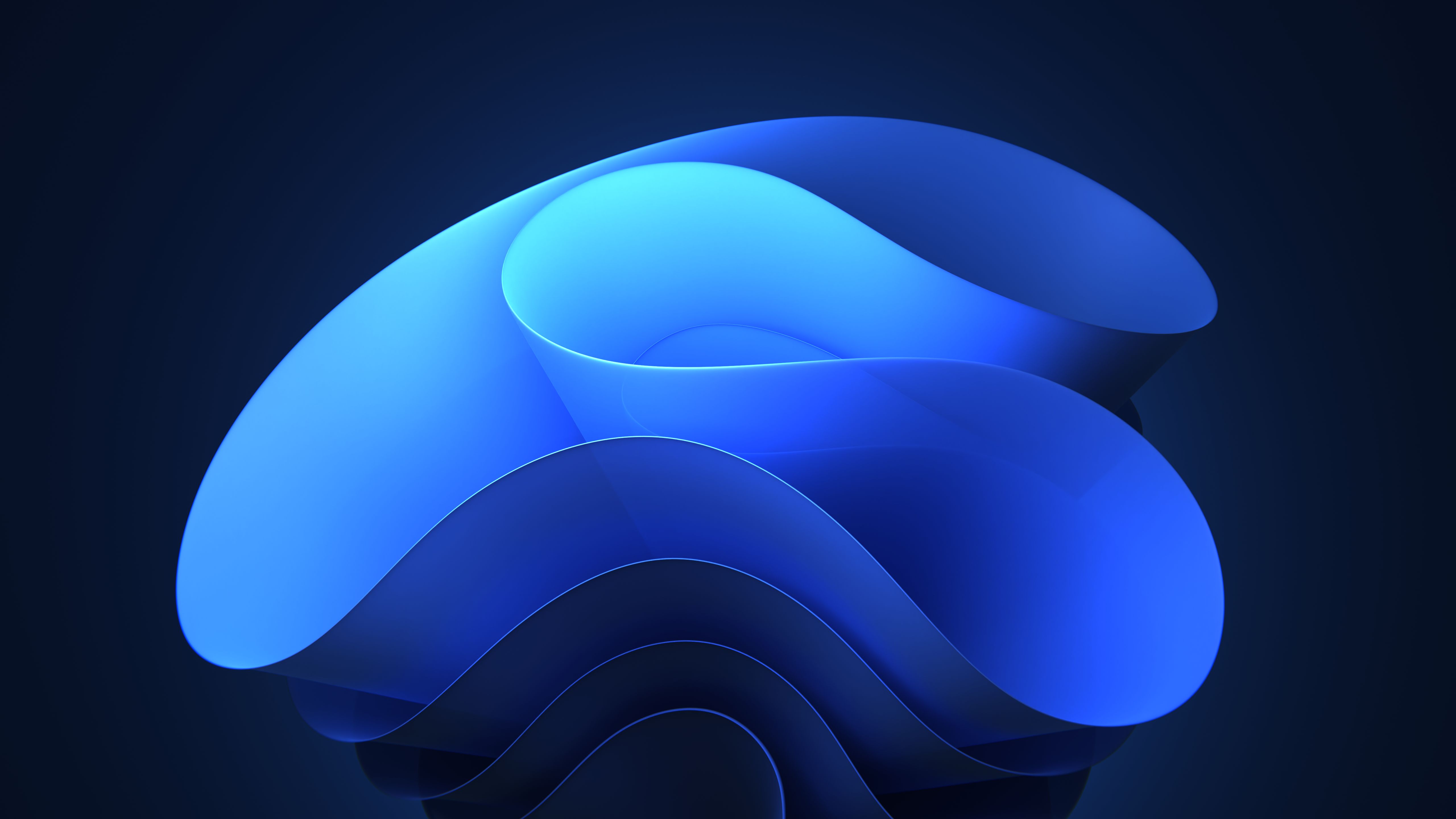 General 5120x2880 simple background minimalism blue background digital art shapes abstract