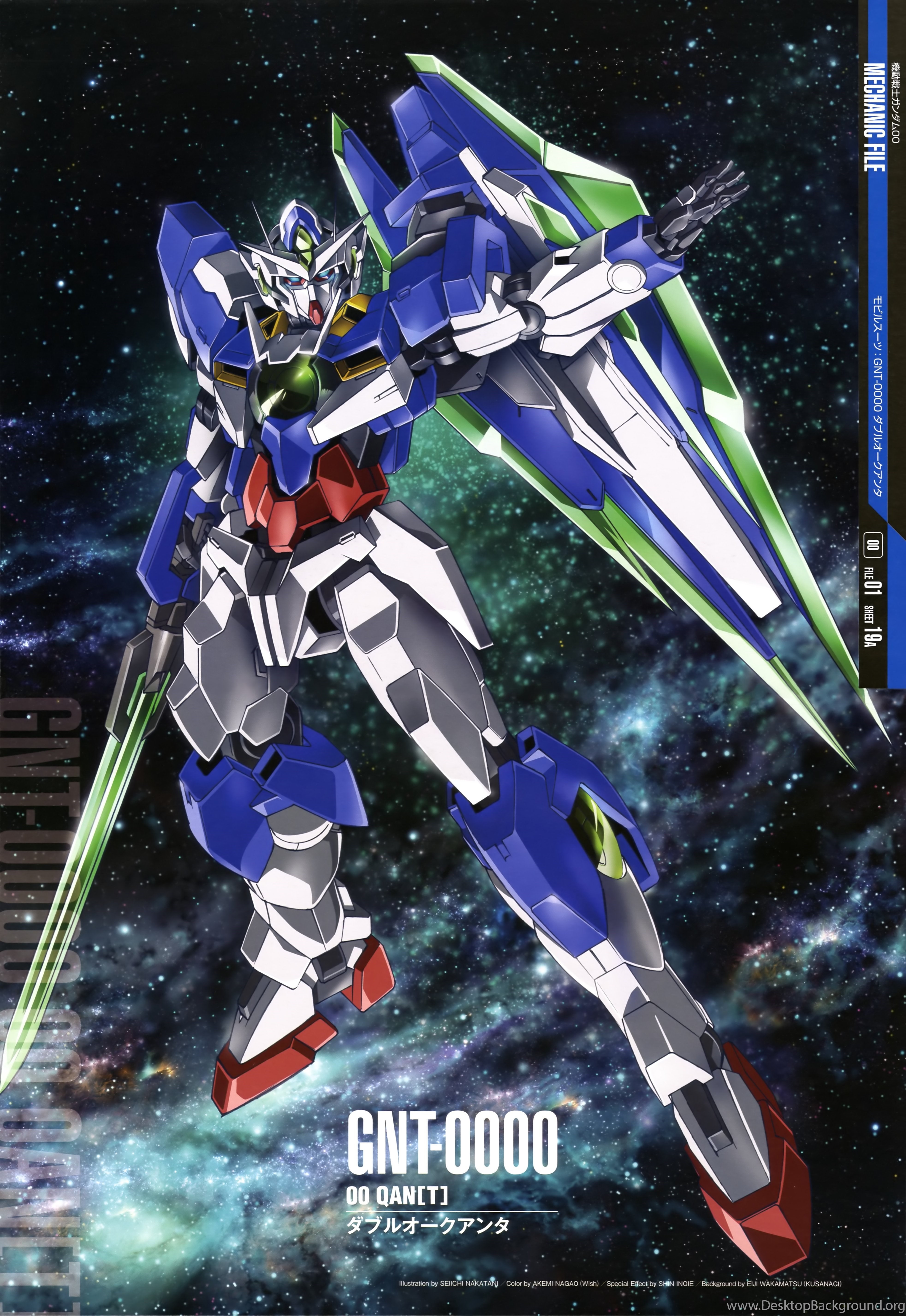 Anime 3929x5705 anime mechs Super Robot Taisen Gundam Mobile Suit Gundam 00 00 Qan[T] artwork digital art