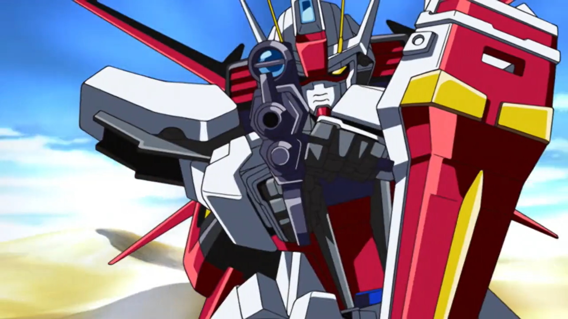 Anime 1920x1080 anime Anime screenshot Aile Strike Gundam Mobile Suit Gundam SEED Gundam mechs Super Robot Taisen artwork digital art