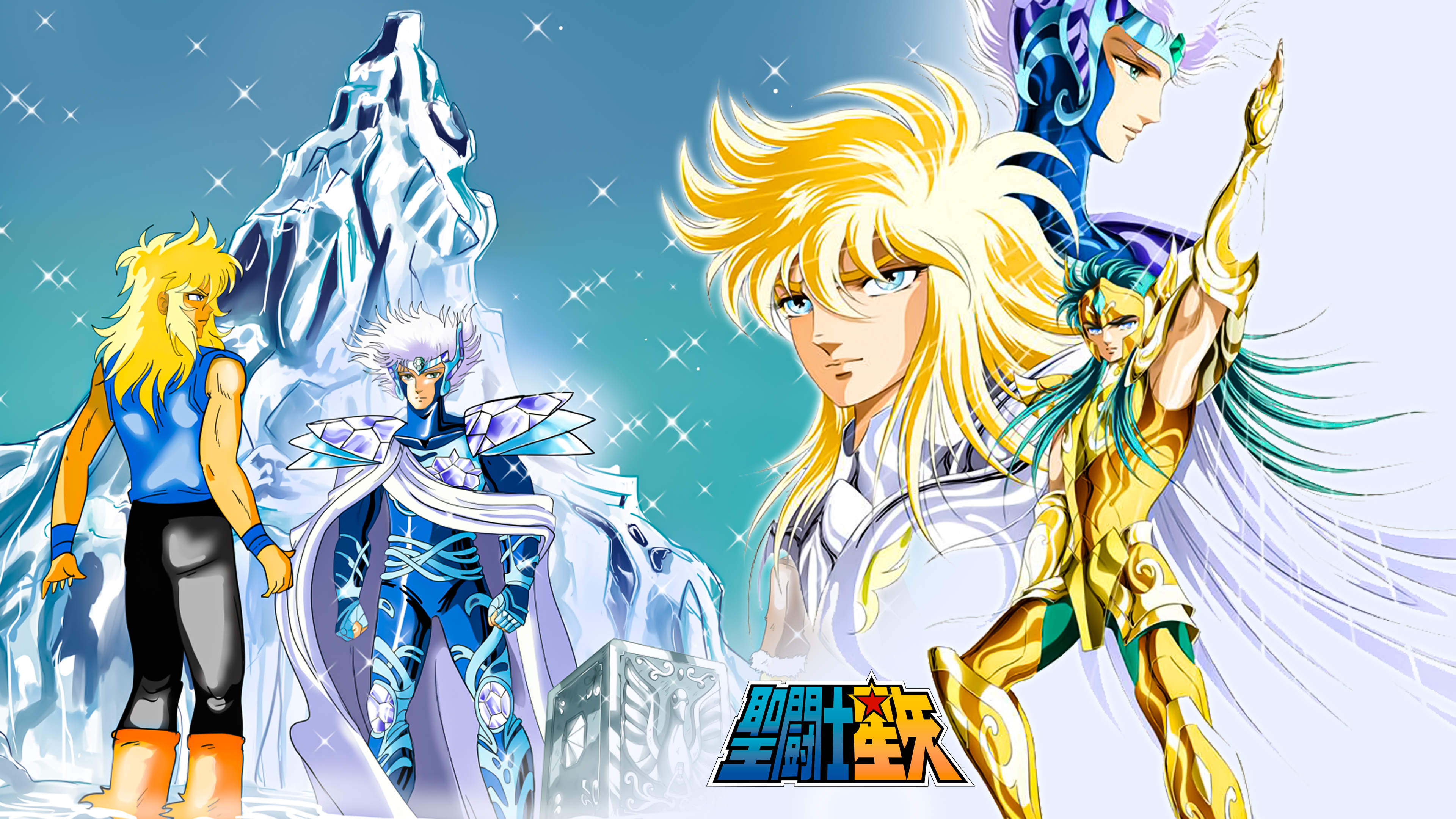 Anime 3840x2160 Saint Seiya Saint Seiya: Legend of Sanctuary armor anime boys Hyoga Cristal Saint (Saint Seiya) Camus (Saint Seiya)