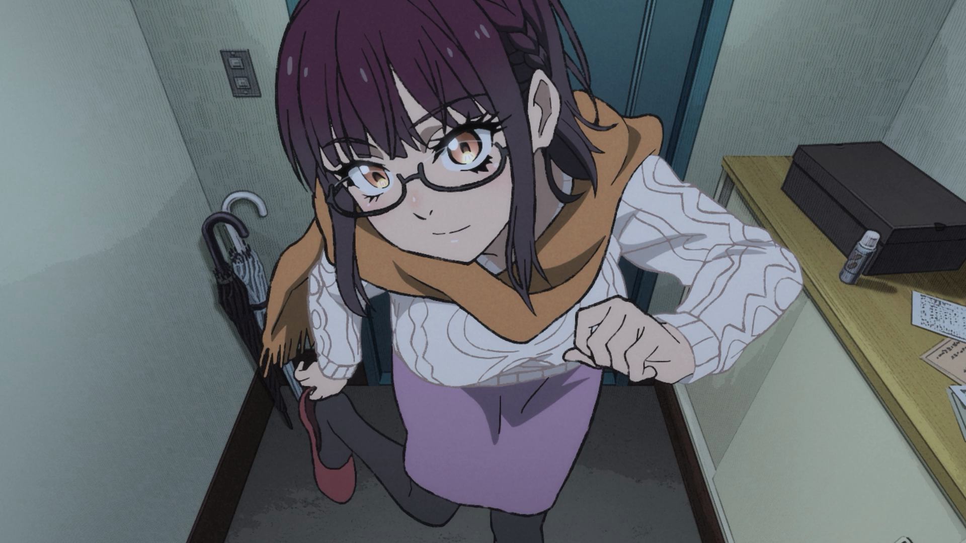 Anime 1920x1080 Isekai Ojisan anime girls Anime screenshot glasses Fujimiya Sumika (isekai ojisan)
