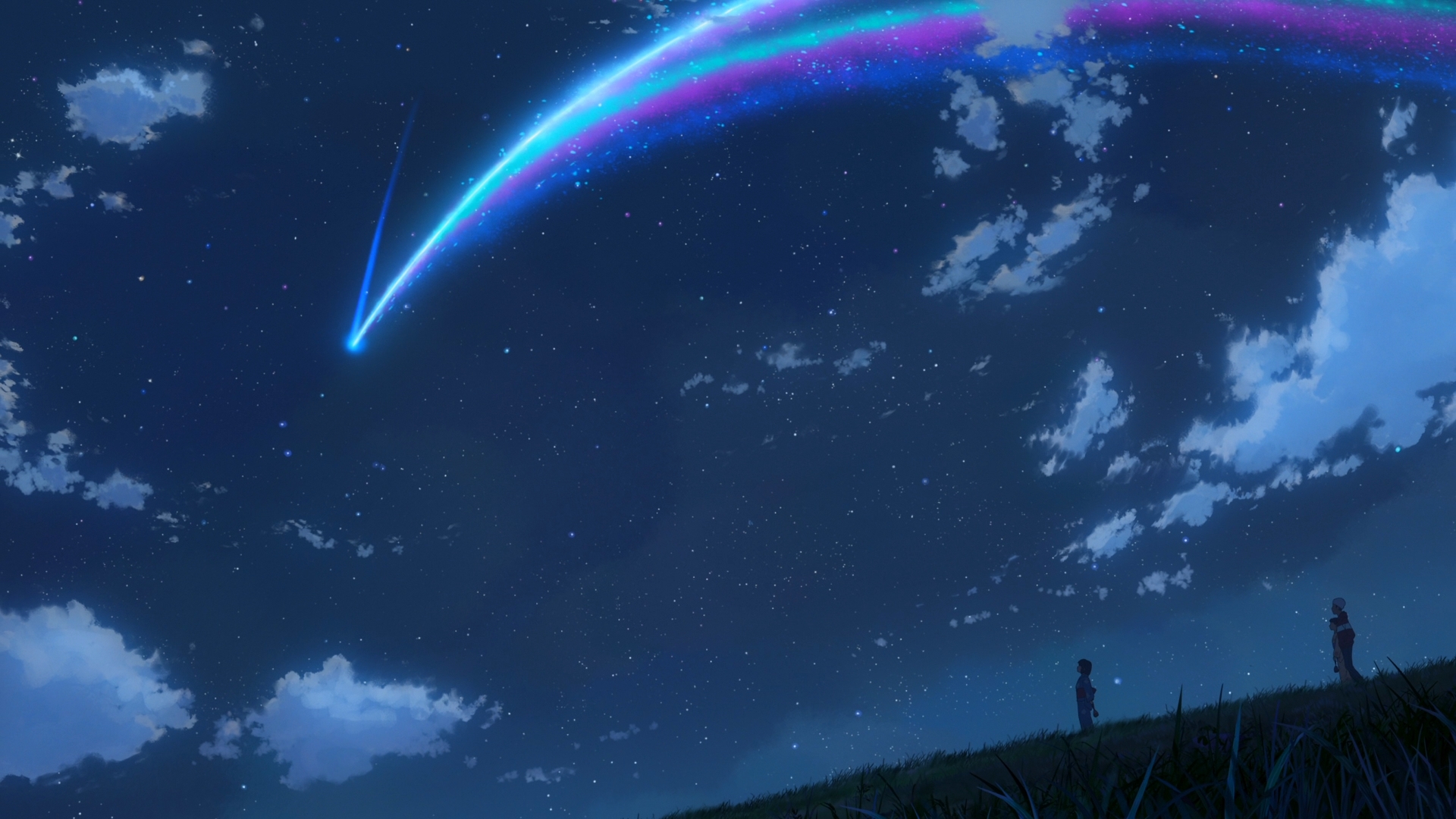 Anime 1920x1080 Kimi no Na Wa Makoto Shinkai  starry night comet