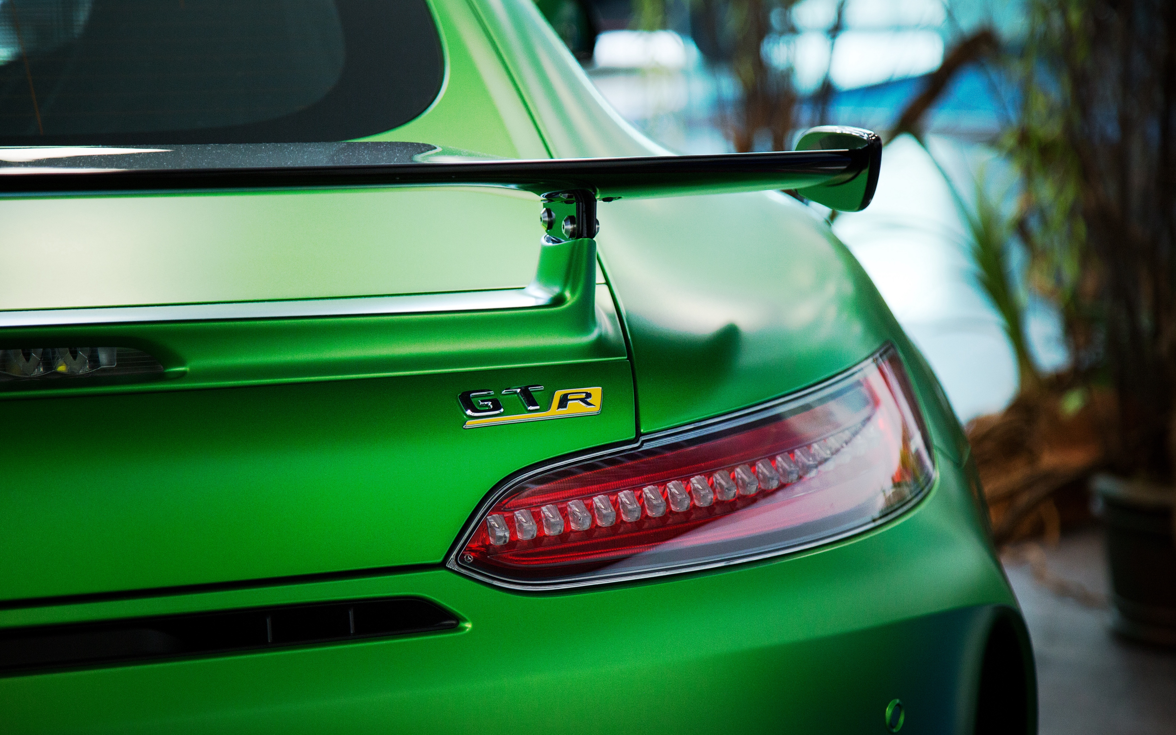 General 3840x2400 car green cars vehicle Mercedes-AMG GT Mercedes-Benz taillights German cars