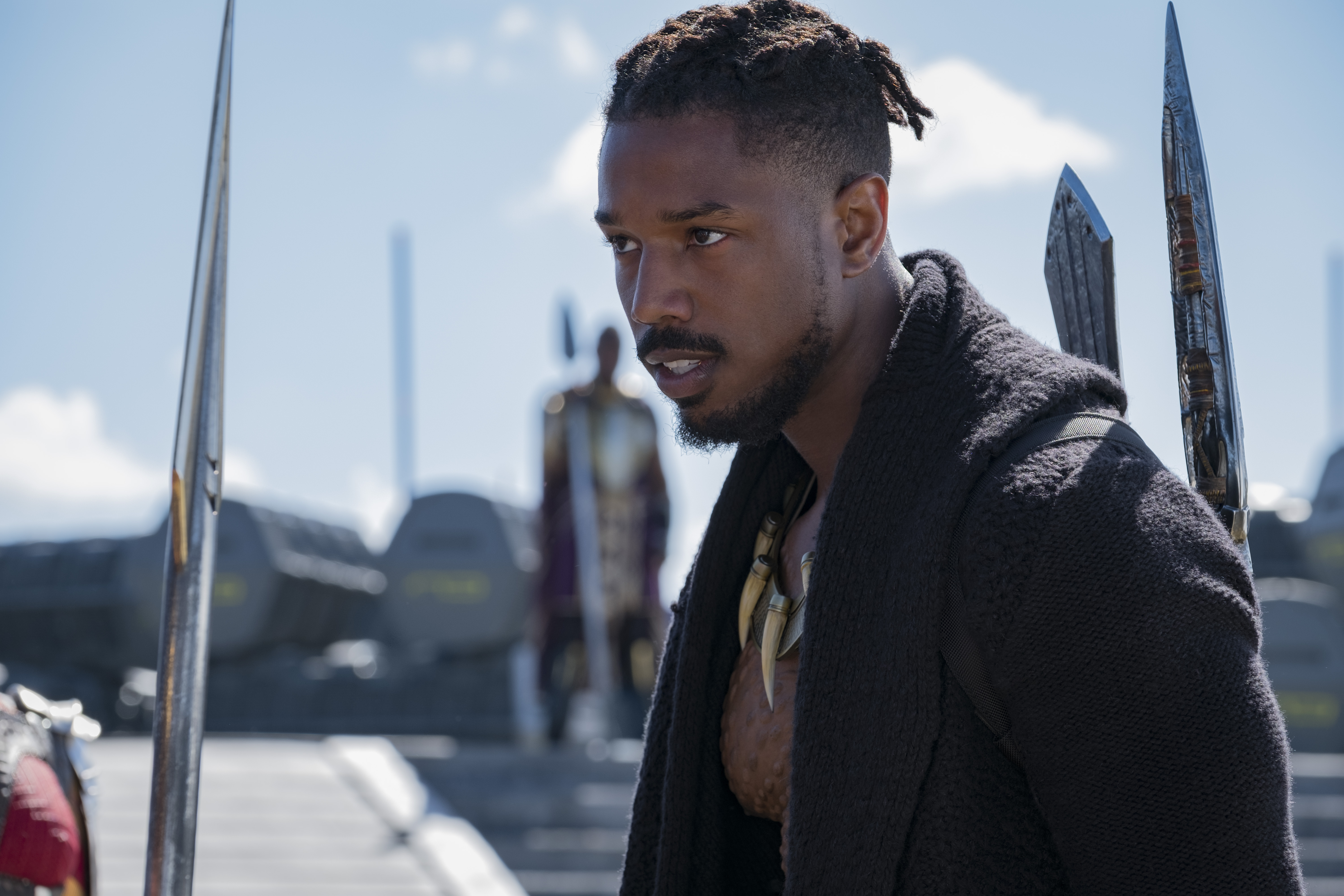 People 6000x4000 Marvel Cinematic Universe Black Panther Killmonger movies villains film stills men