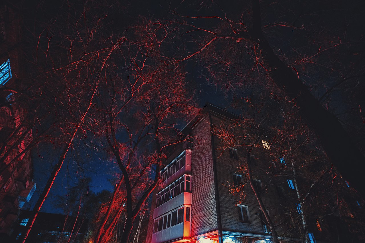 General 1280x852 night town Russia red light trees red