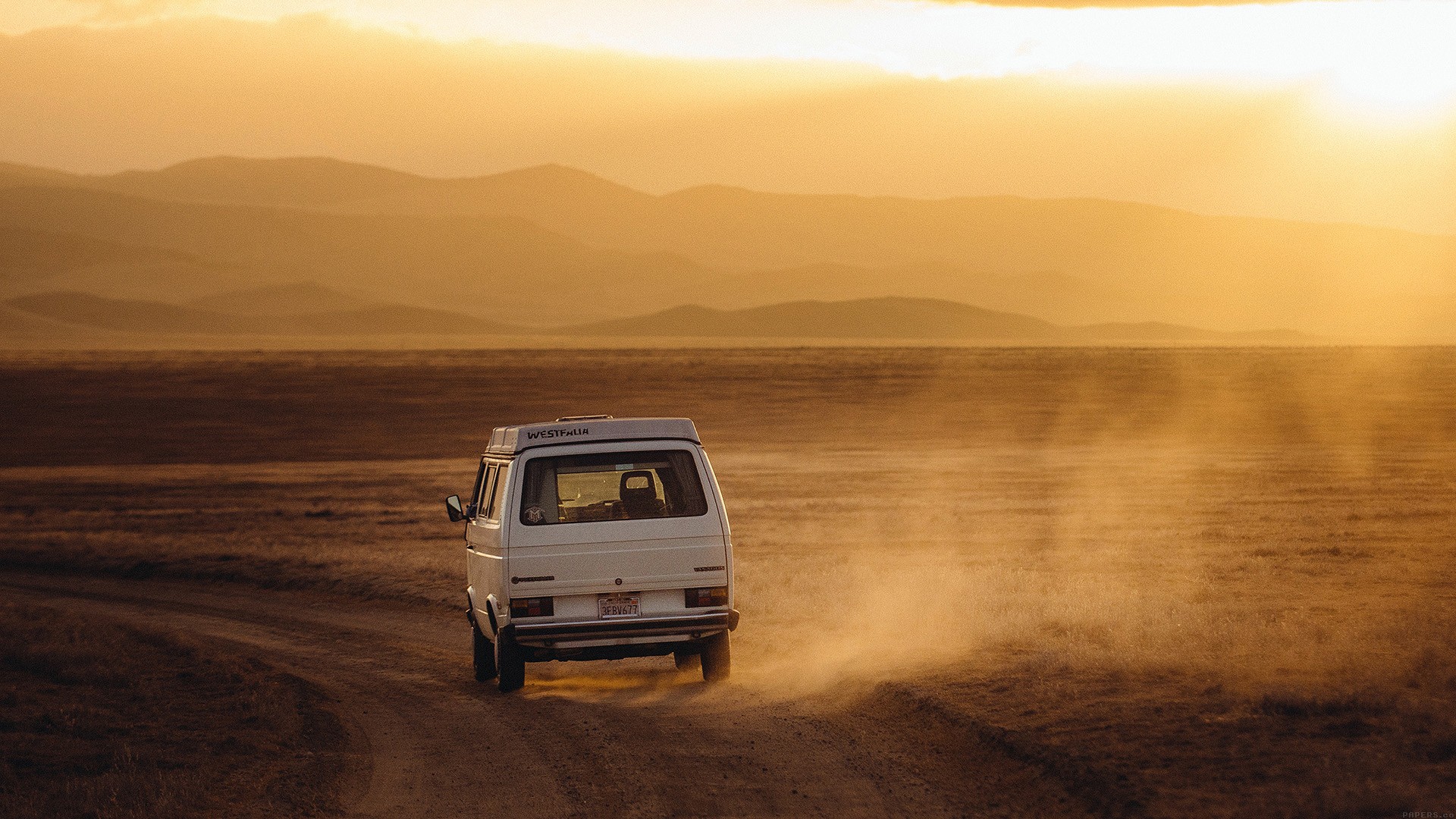 General 1920x1080 car landscape sunset road desert dirt road sunlight white cars vehicle numbers