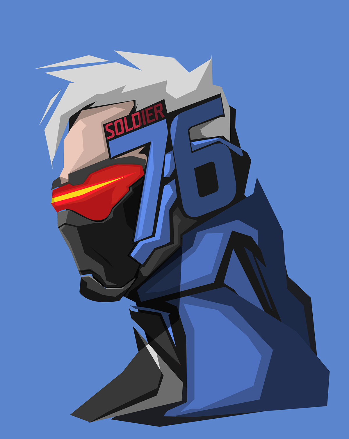 General 1200x1510 Overwatch simple background blue background video game characters profile
