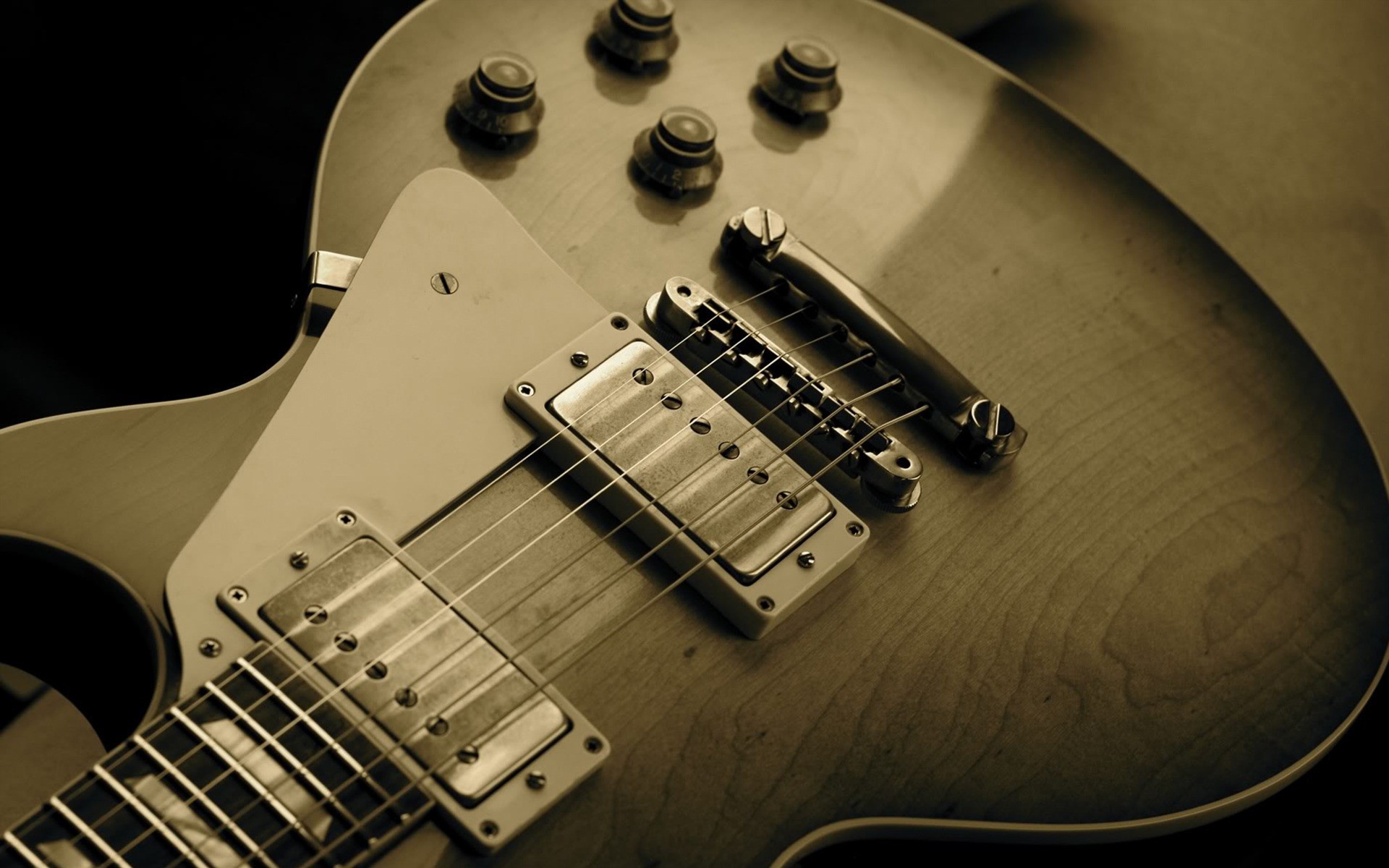 General 1920x1200 vintage music Gibson Les Paul guitar electric guitar musical instrument closeup black background