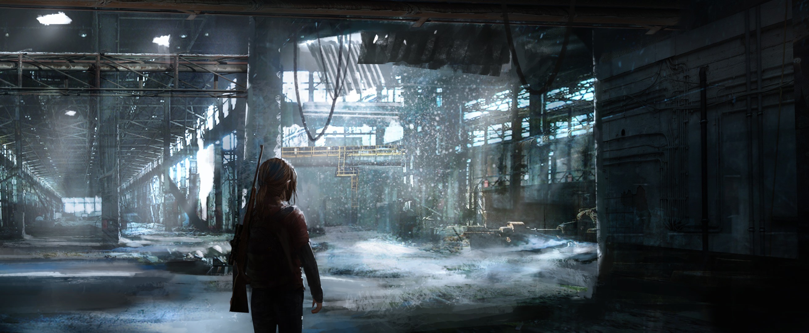 General 2622x1080 The Last of Us video games apocalyptic video game art science fiction rifles