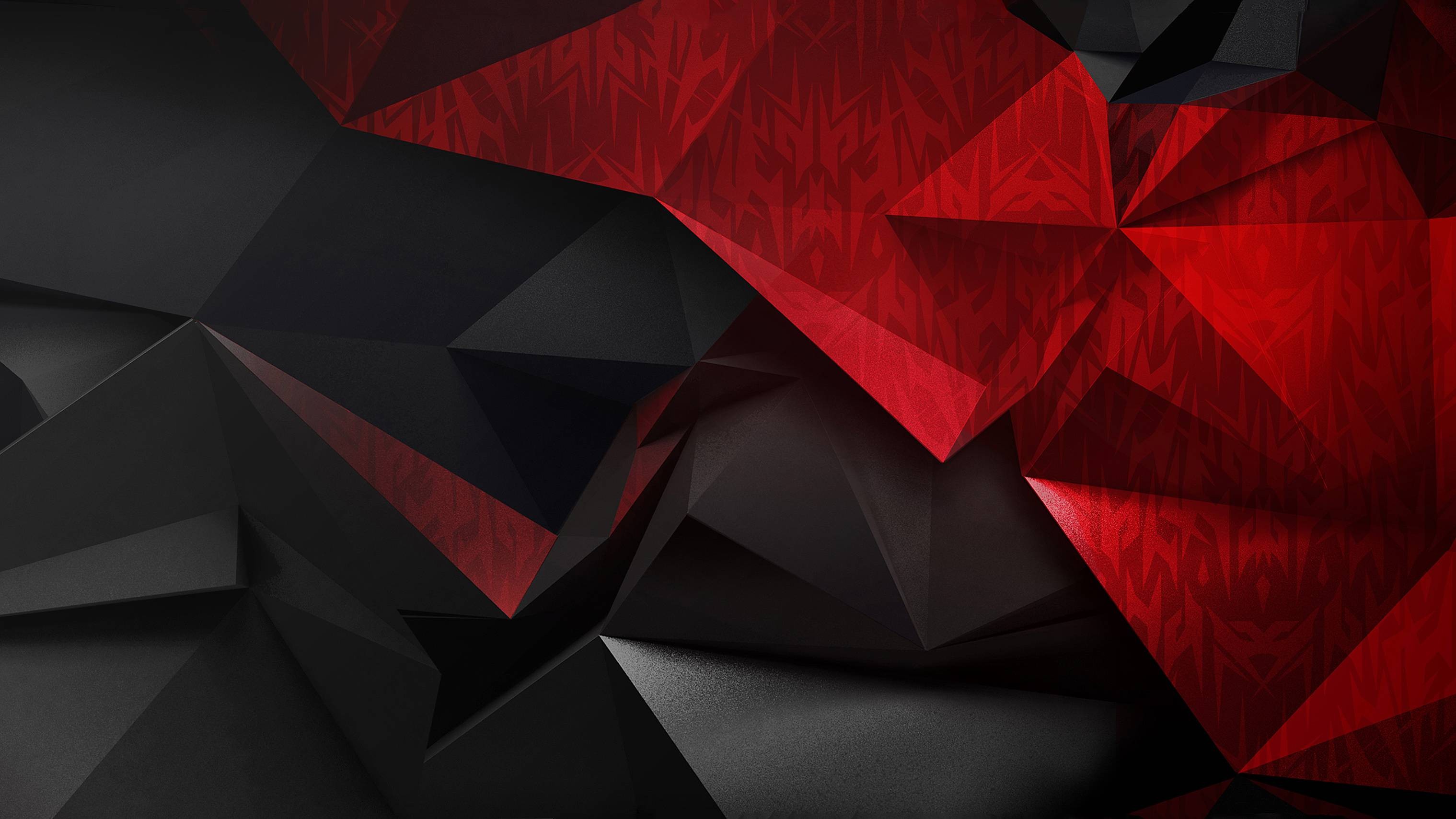 General 3038x1709 low poly texture red black DeviantArt abstract digital art CGI