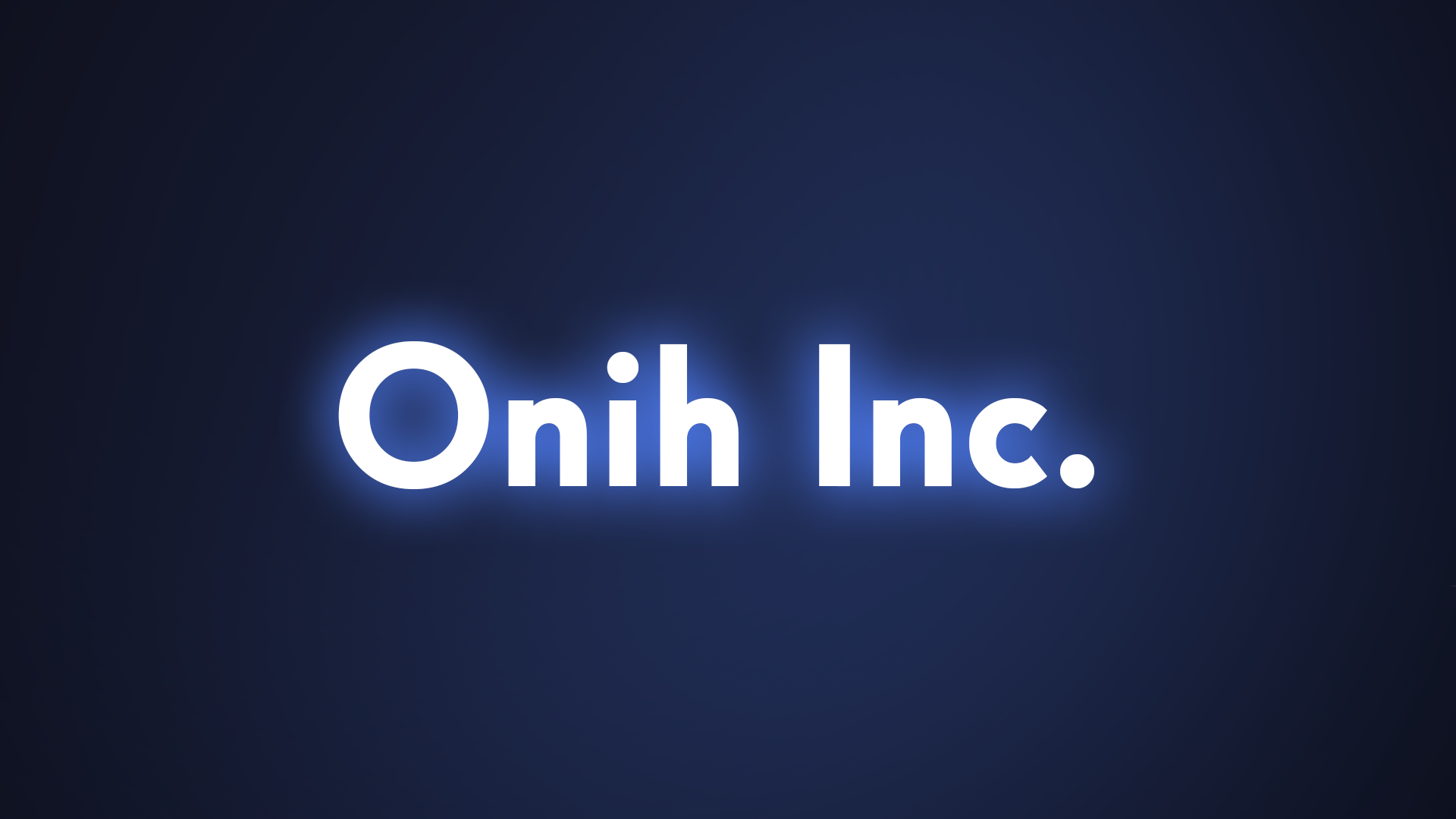 General 1920x1080 Onih Inc blue typography