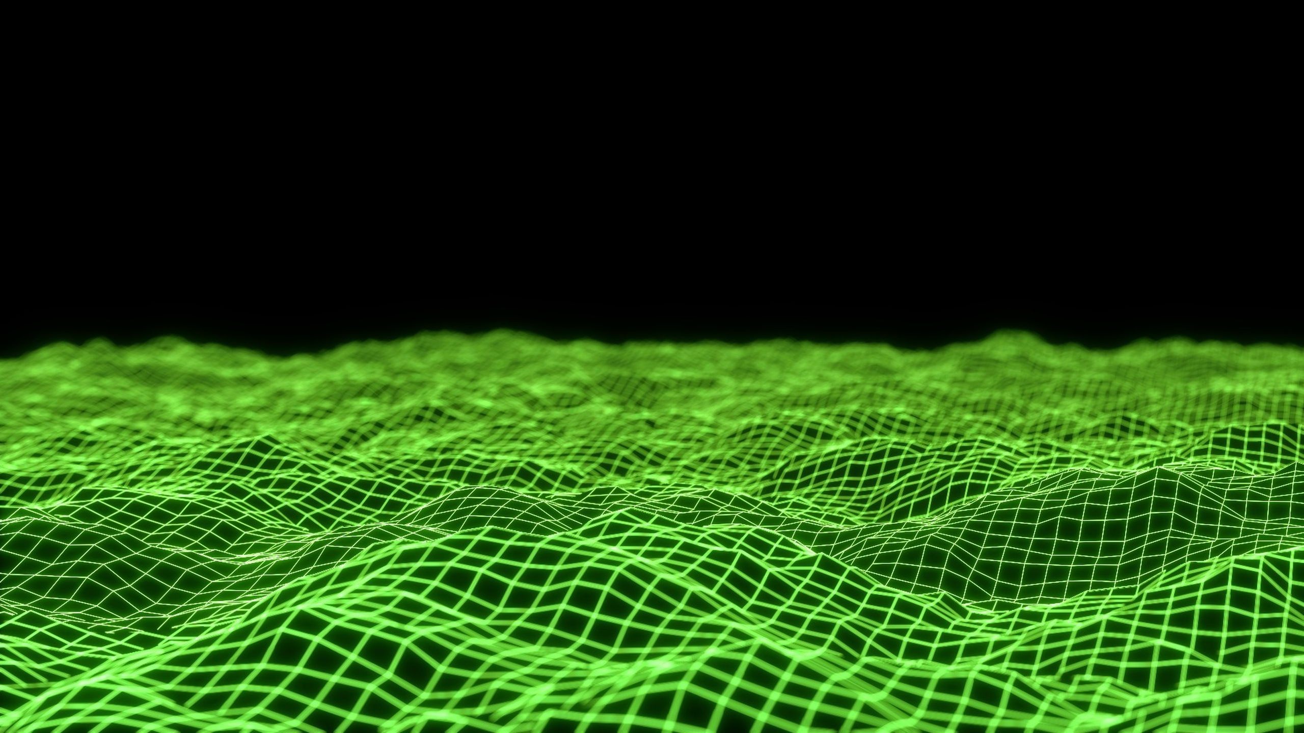 General 2560x1440 abstract low poly depth of field green