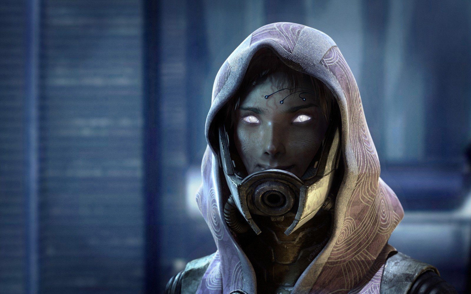 General 1600x1000 artwork Mass Effect women hoods video game characters video games PC gaming glowing eyes digital art science fiction science fiction women
