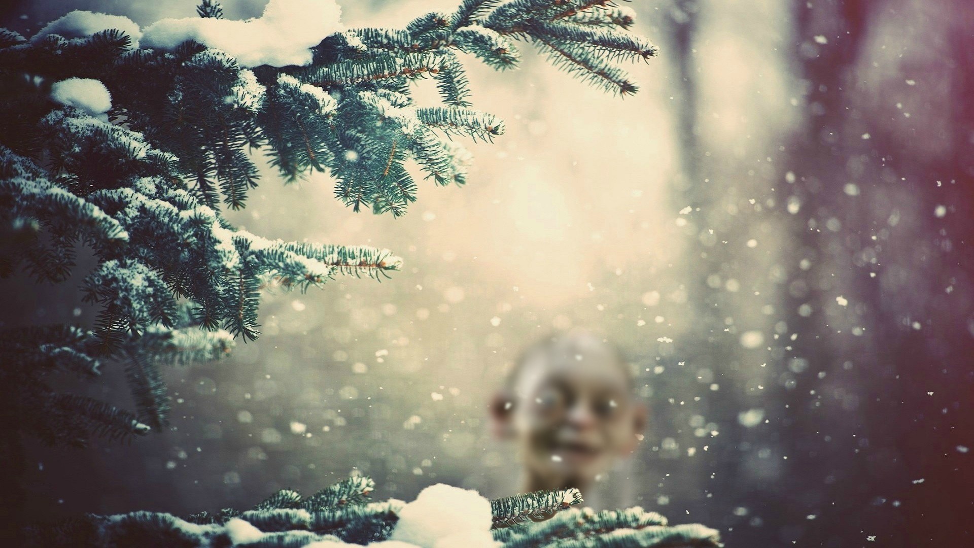 General 1920x1080 The Lord of the Rings Smeagol winter snow Book characters