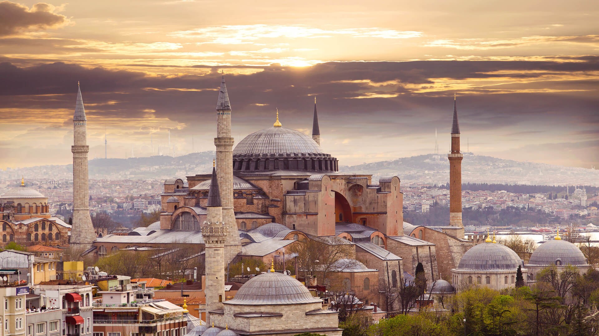 General 1920x1080 Hagia Sophia city Istanbul Turkey architecture mosque Sultan Ahmed Mosque Blue Mosque