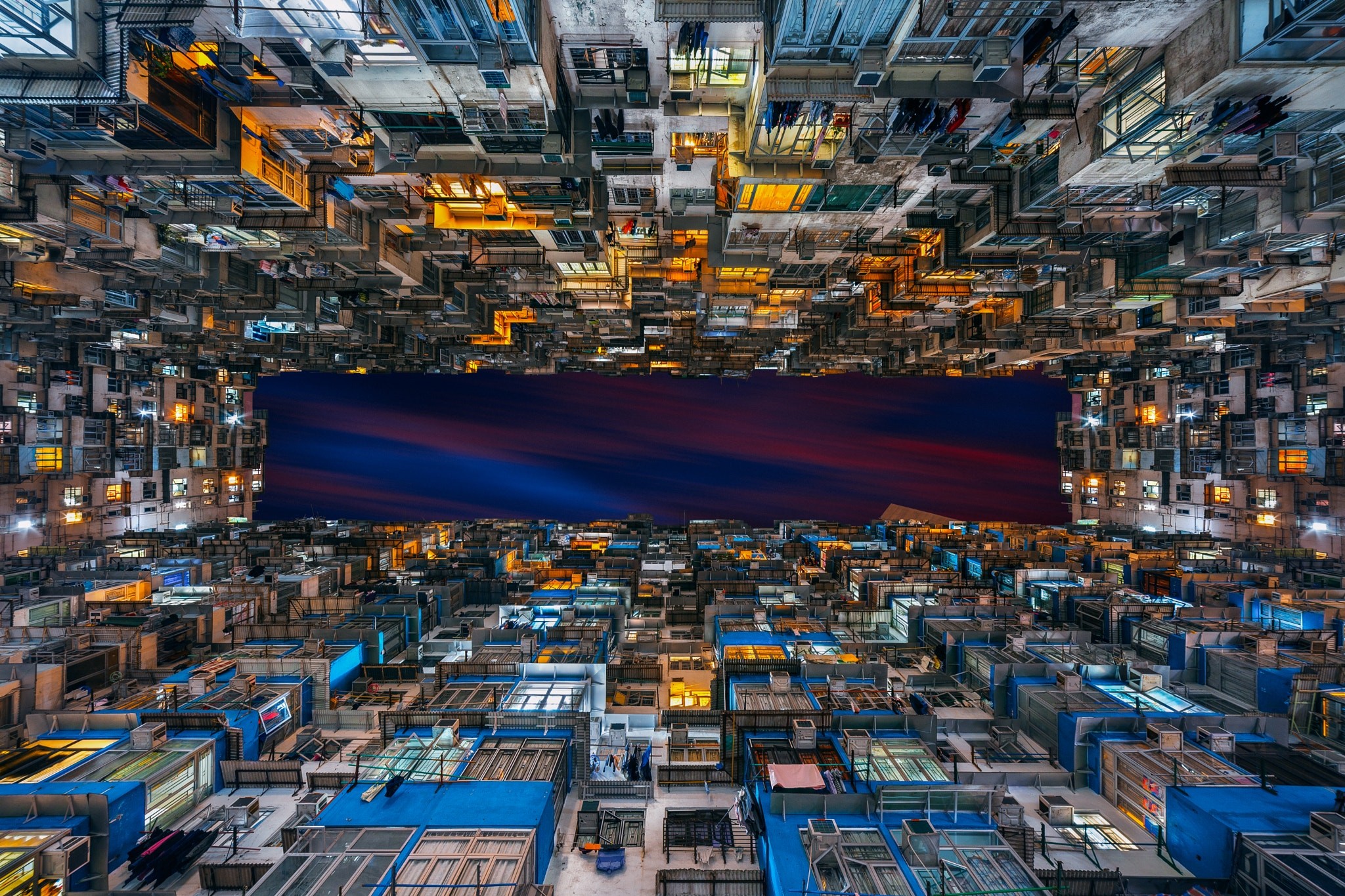 General 2048x1365 Hong Kong apartments cityscape bottom view