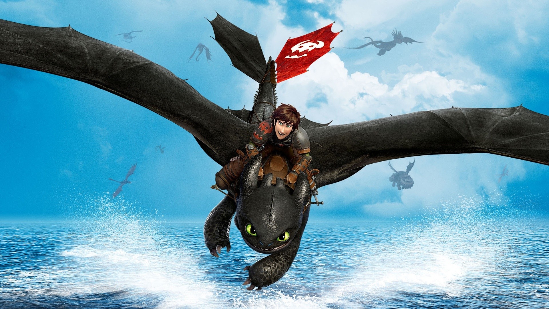 General 1920x1080 How to Train Your Dragon How to Train Your Dragon 2 animation movies dragon Toothless blue cyan