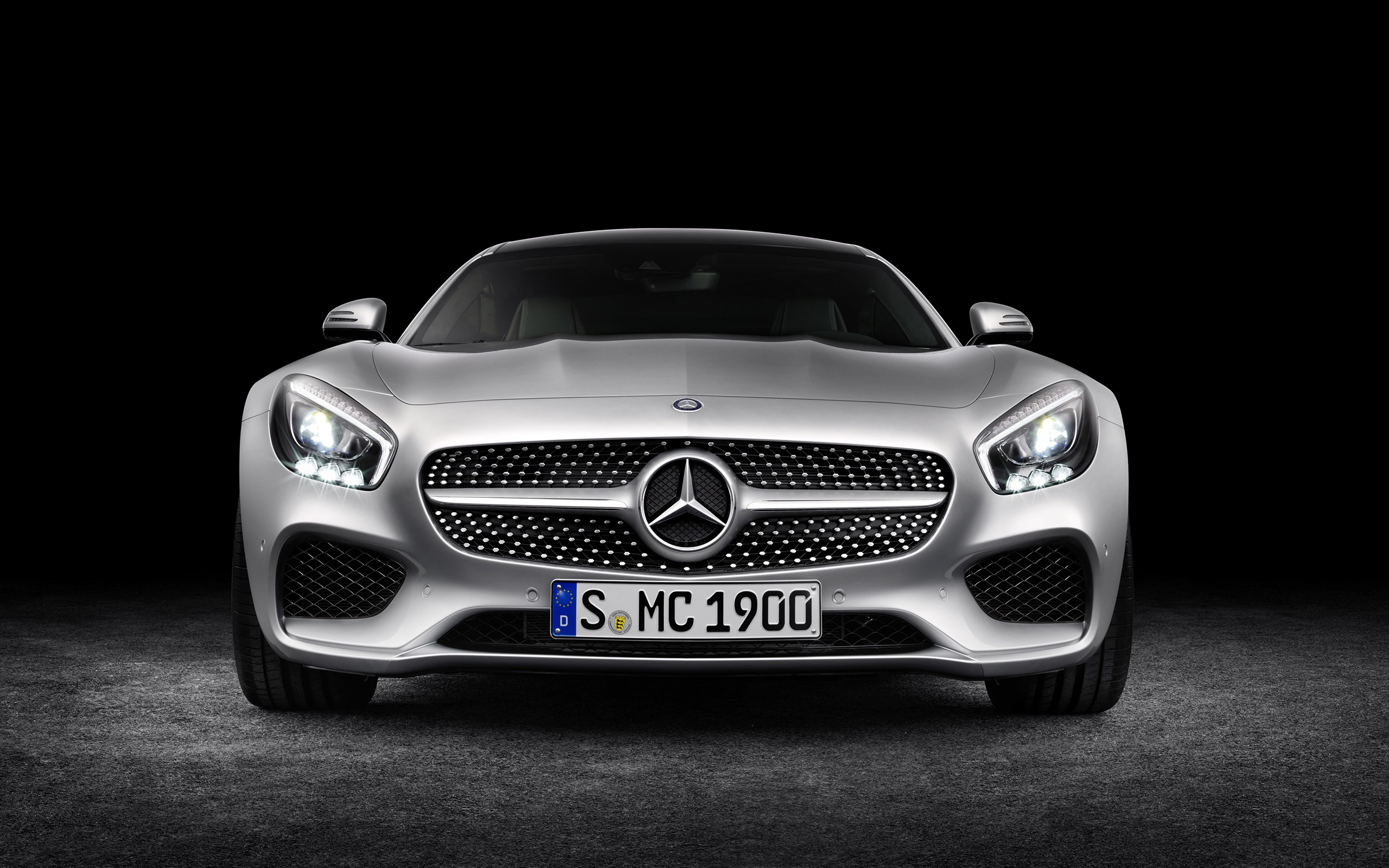 General 2560x1600 Mercedes-AMG GT car vehicle simple background Mercedes-Benz numbers silver cars black background