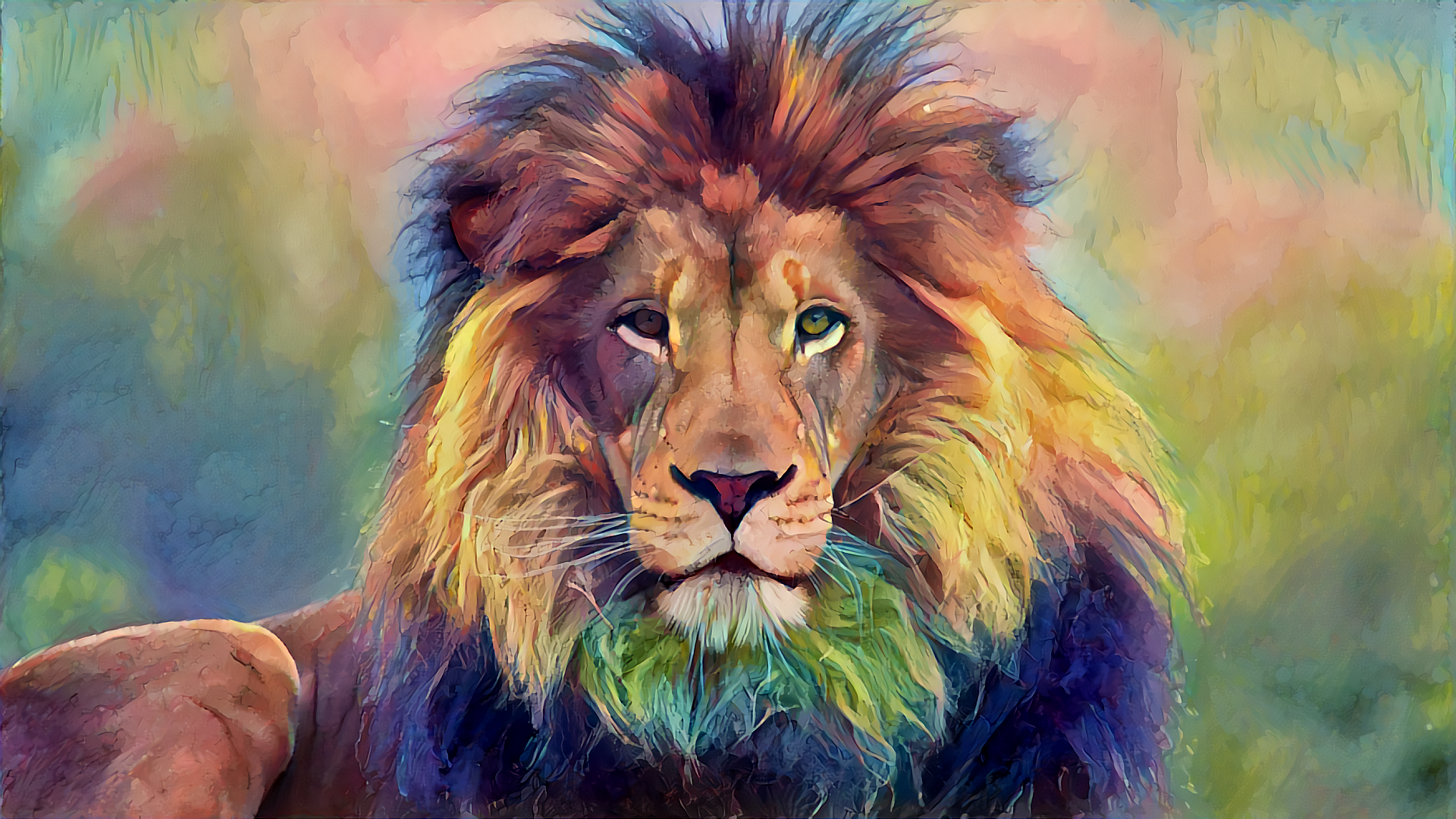 Лев мужчина цвет. Лев. Лев красками. Картина "Лев". Изображение Льва.