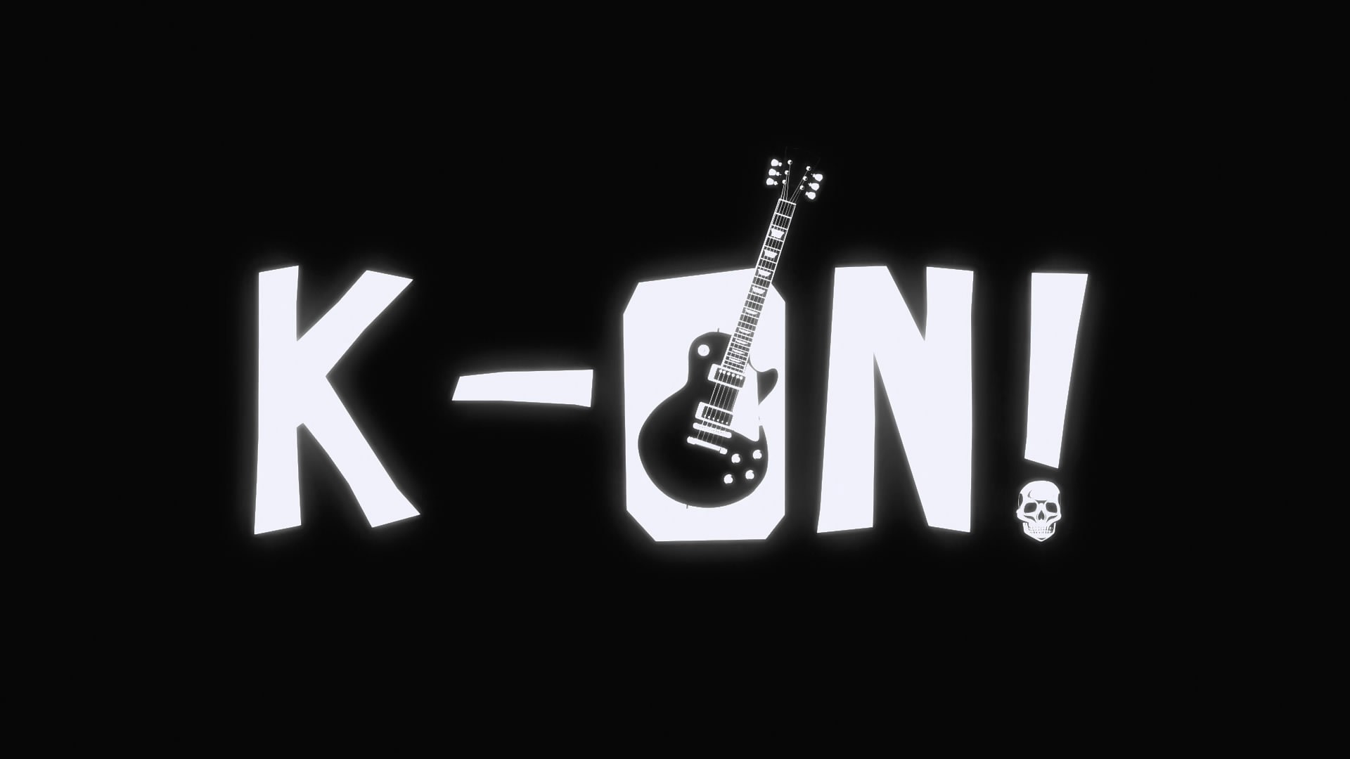 Anime 1920x1080 K-ON! anime guitar simple background musical instrument skull