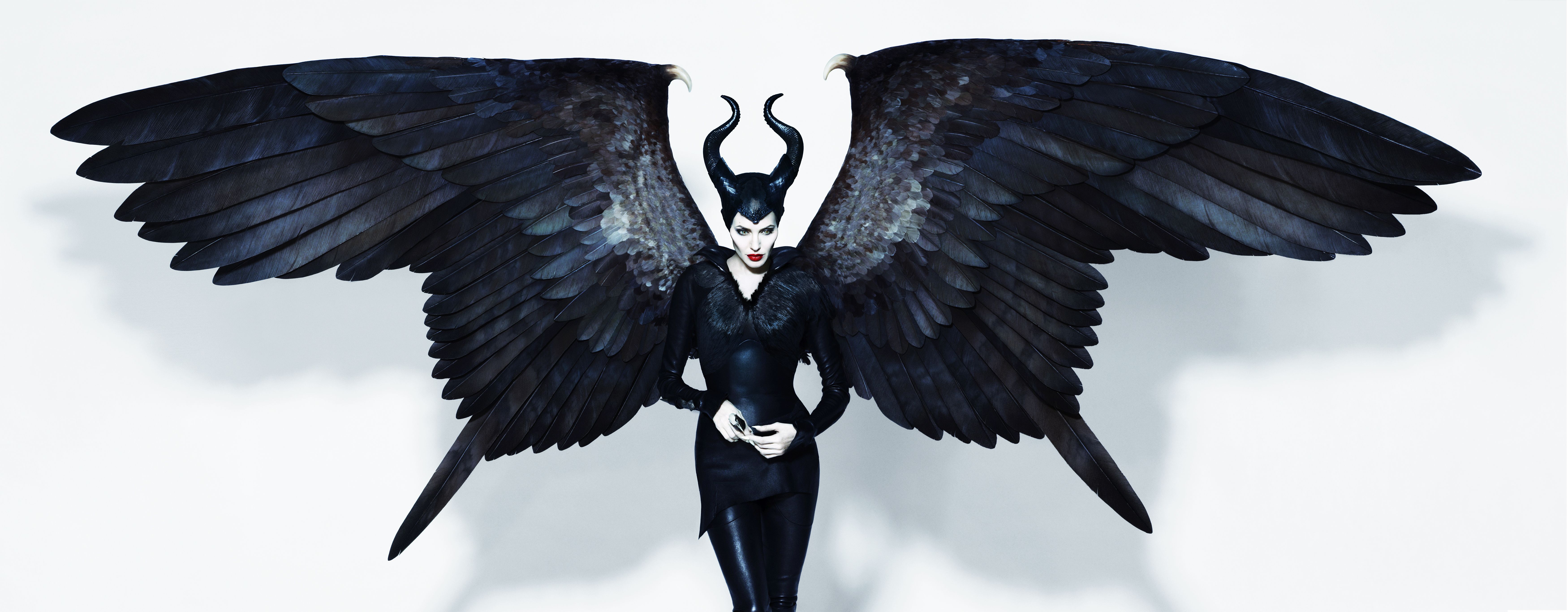 People 7000x2732 Maleficent Angelina Jolie Disney wings demon horns movies women