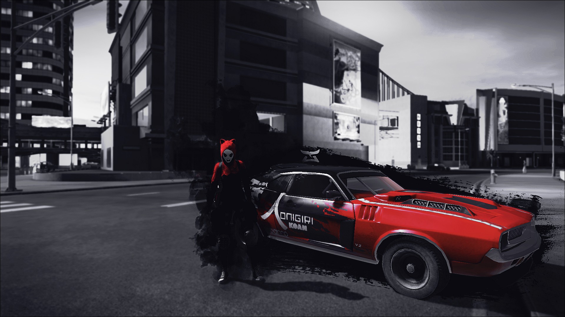 General 1920x1080 video games car All Points Bulletin selective coloring street