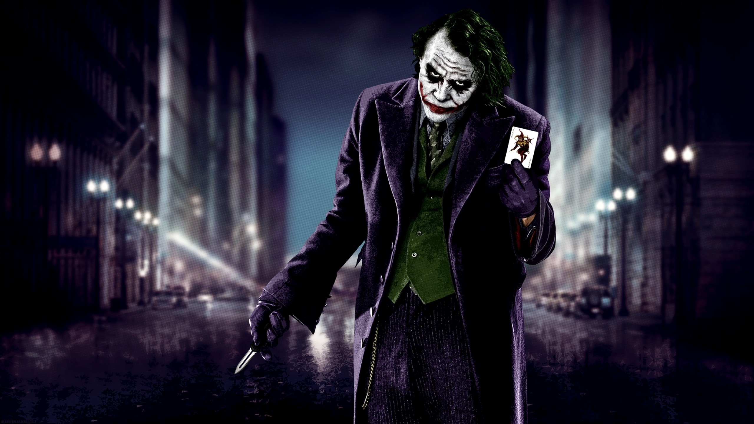 General 2560x1440 Joker The Dark Knight Heath Ledger movies villains Batman actor deceased DC Comics Warner Brothers Christopher Nolan