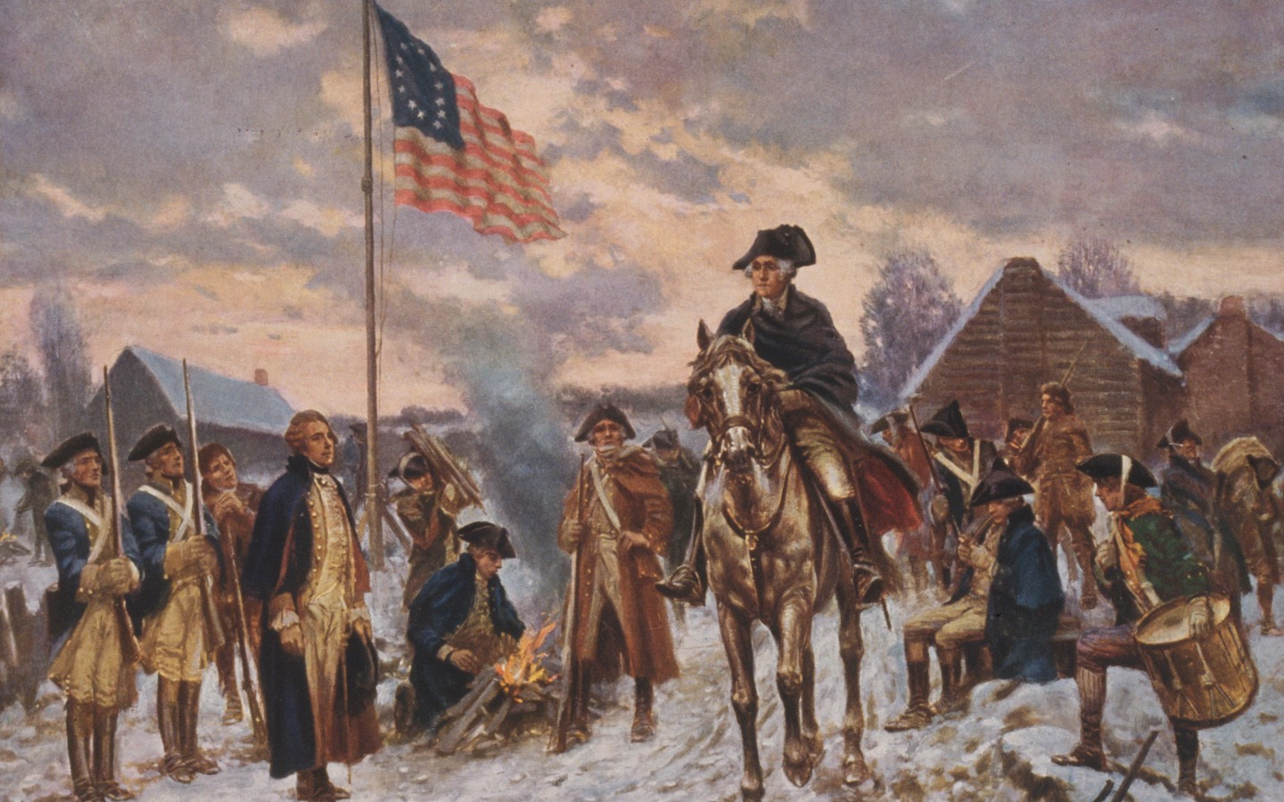 General 1440x900 war USA George Washington history American flag artwork