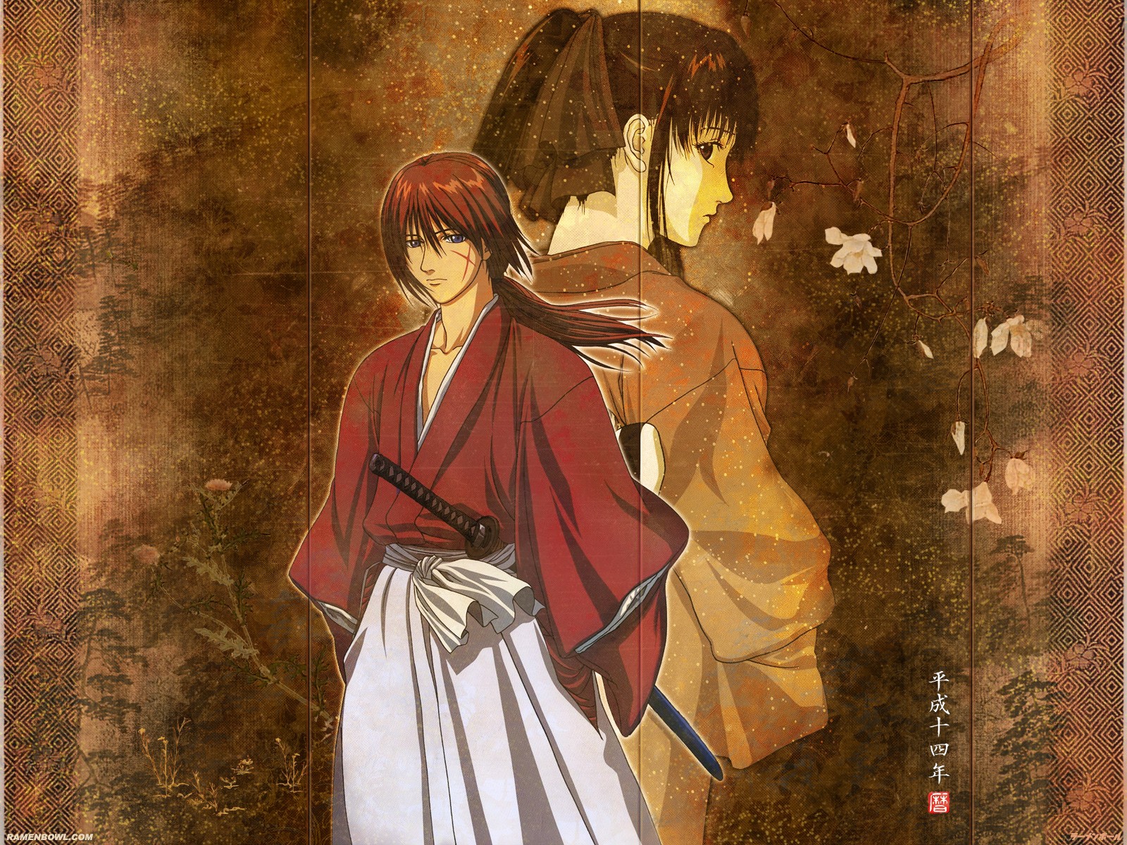 Anime 1600x1200 anime Rurouni Kenshin anime boys katana anime girls