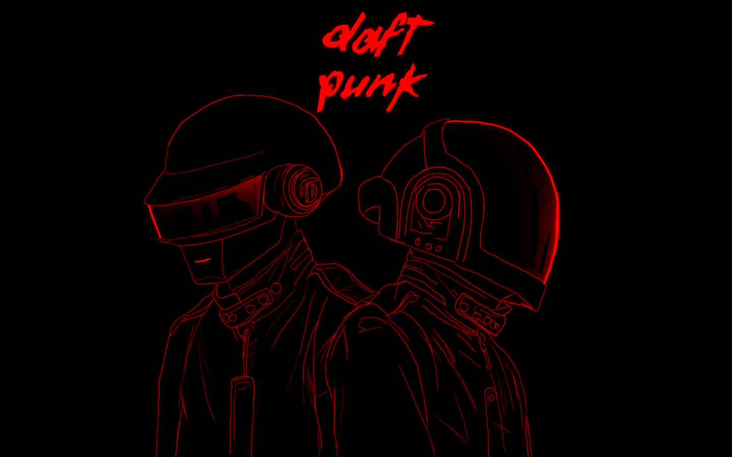 General 1440x900 minimalism Daft Punk music electronic music simple background black background artwork band