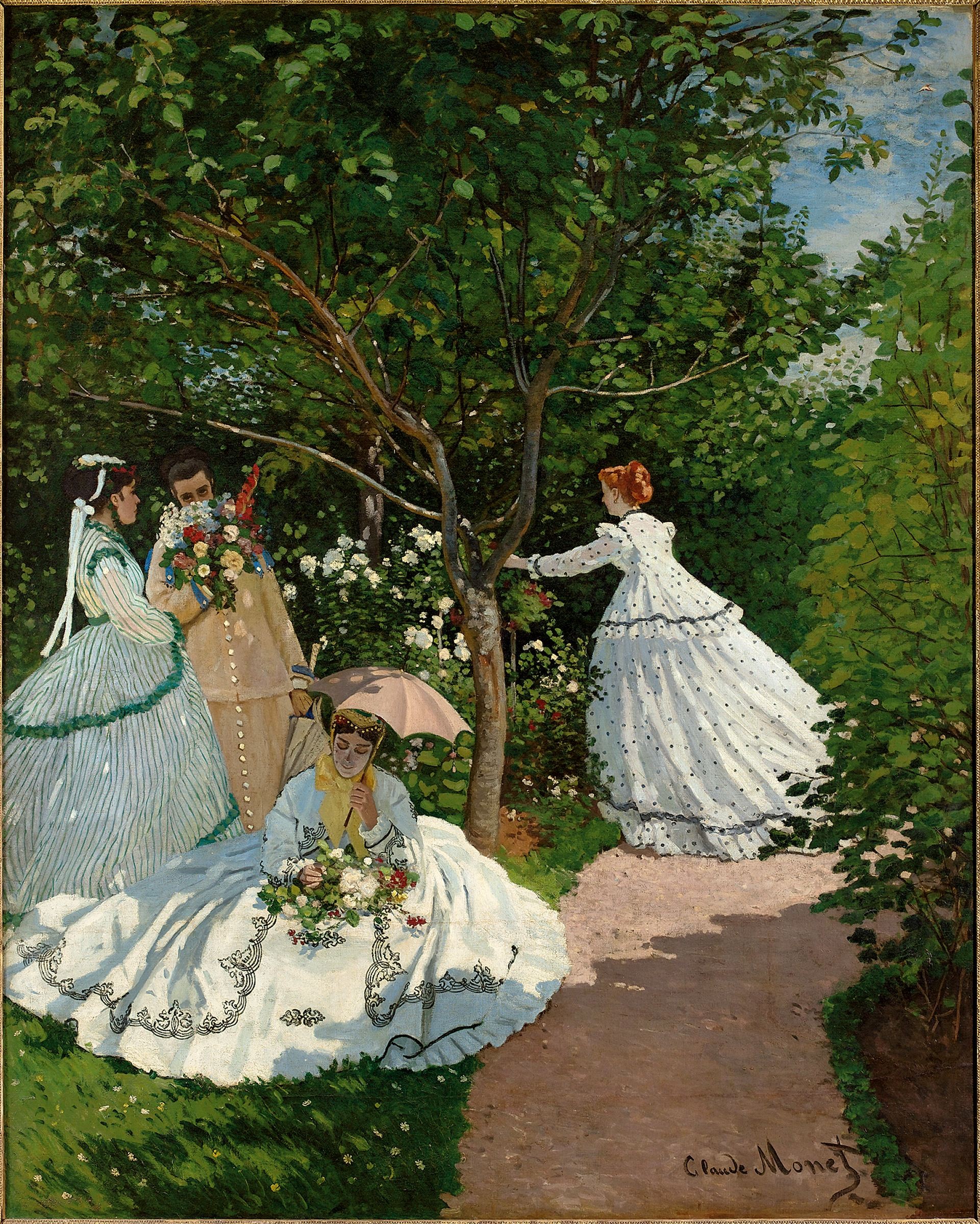 General 1921x2400 oil painting artwork Claude Monet Femmes au jardin classic art