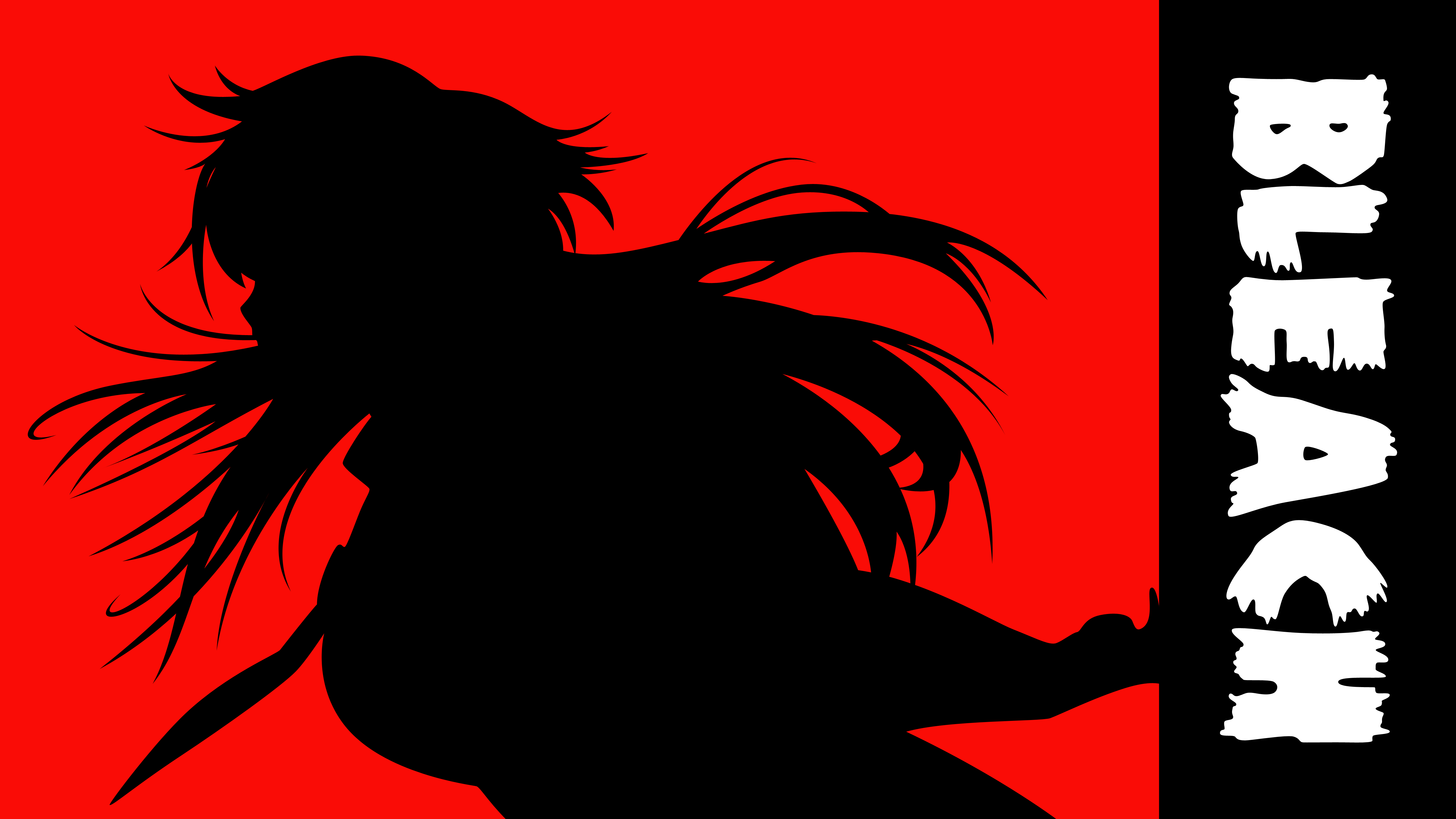 Anime 5000x2813 Bleach anime silhouette red background anime girls