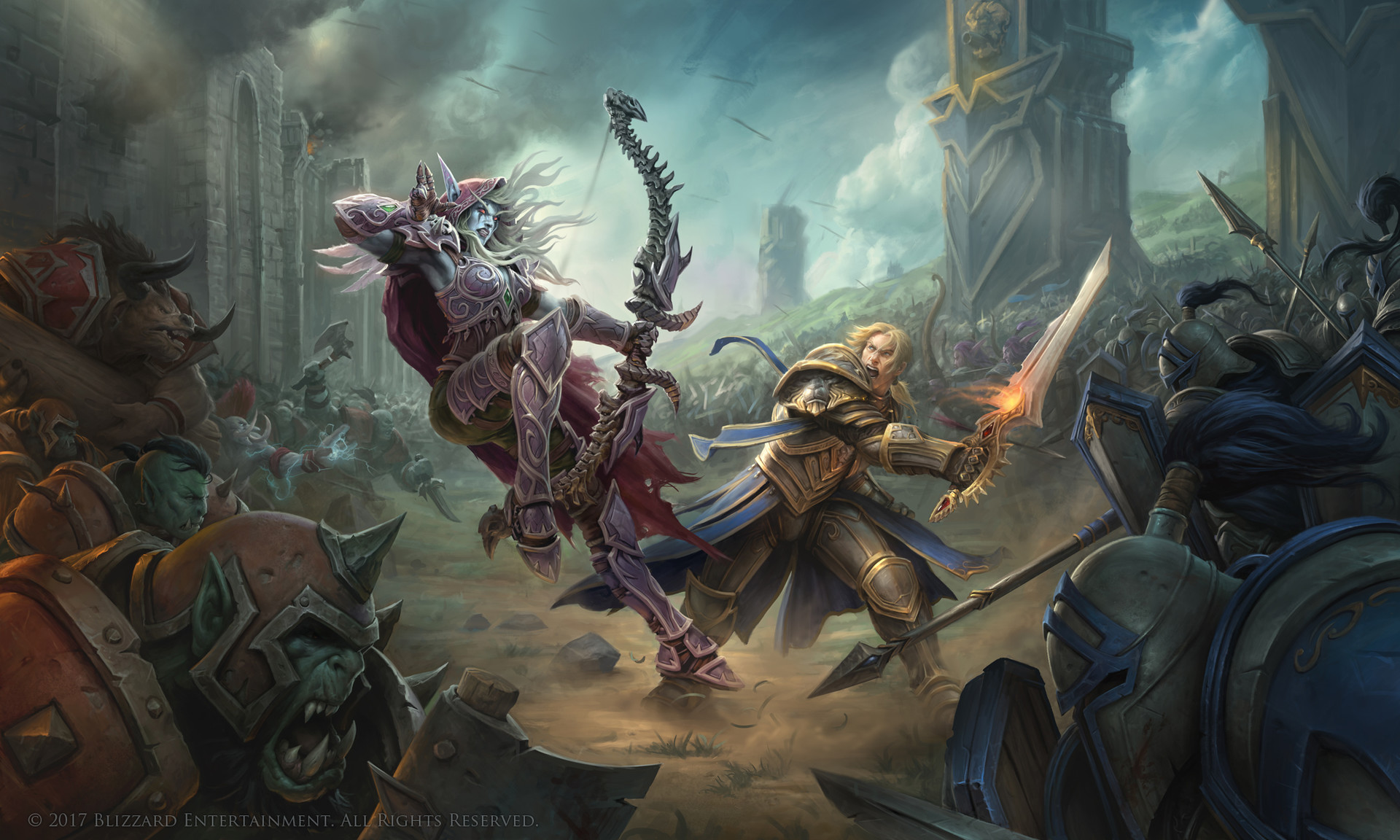 General 1920x1152 Anduin Wrynn Blizzard Entertainment Sylvanas Windrunner World of Warcraft: Battle for Azeroth