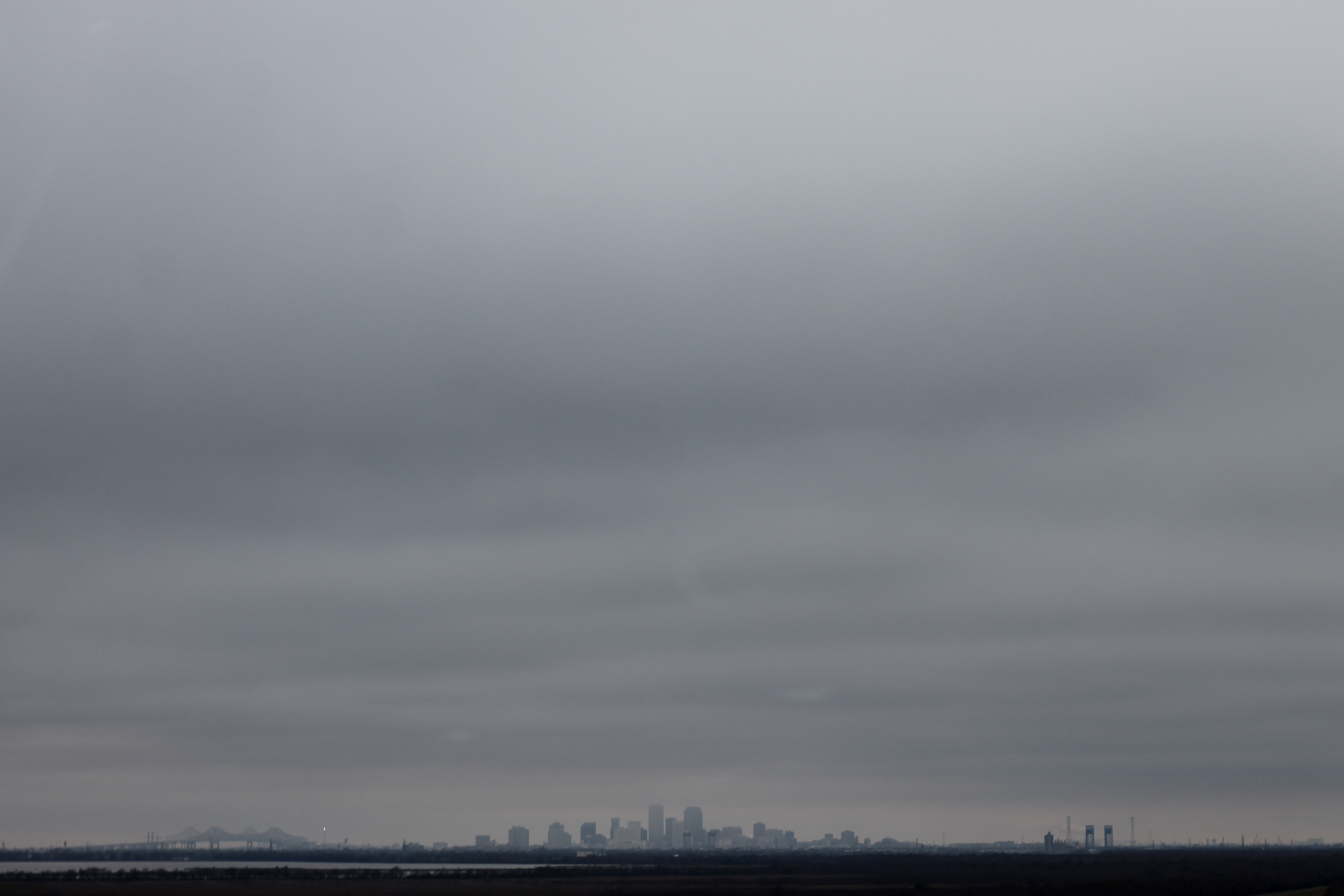 General 4158x2772 city gray New Orleans cityscape mist overcast