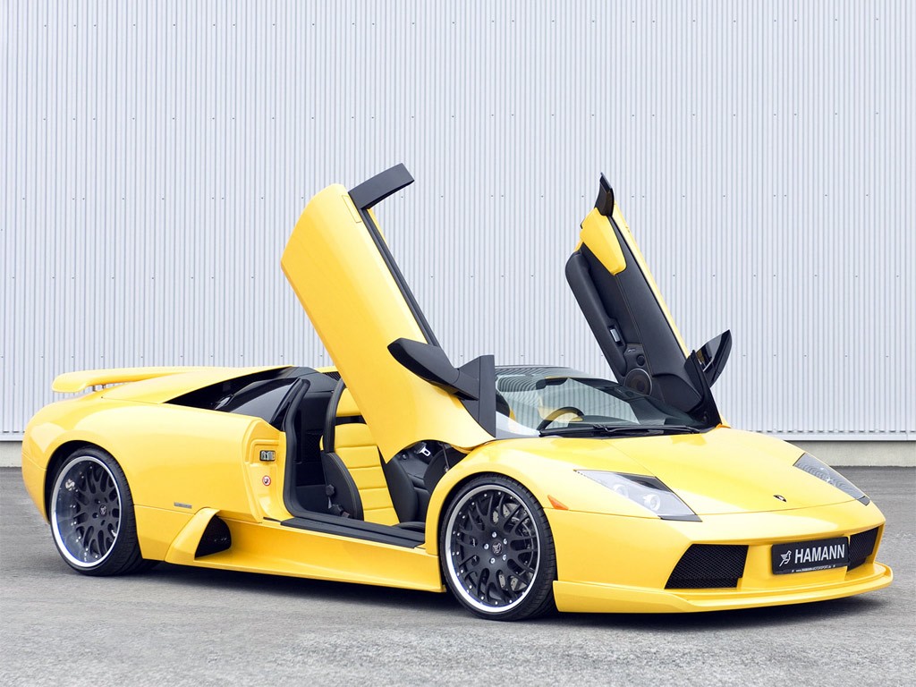 General 1024x768 car yellow cars vehicle Lamborghini scissor doors Lamborghini Murcielago Hamann italian cars Volkswagen Group