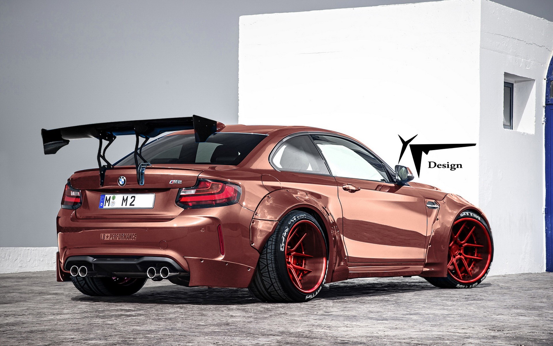 General 1920x1200 car tuning BMW M2 BMW colored wheels BMW 2 Series bolt-on fender flares vehicle red cars German cars bodykit