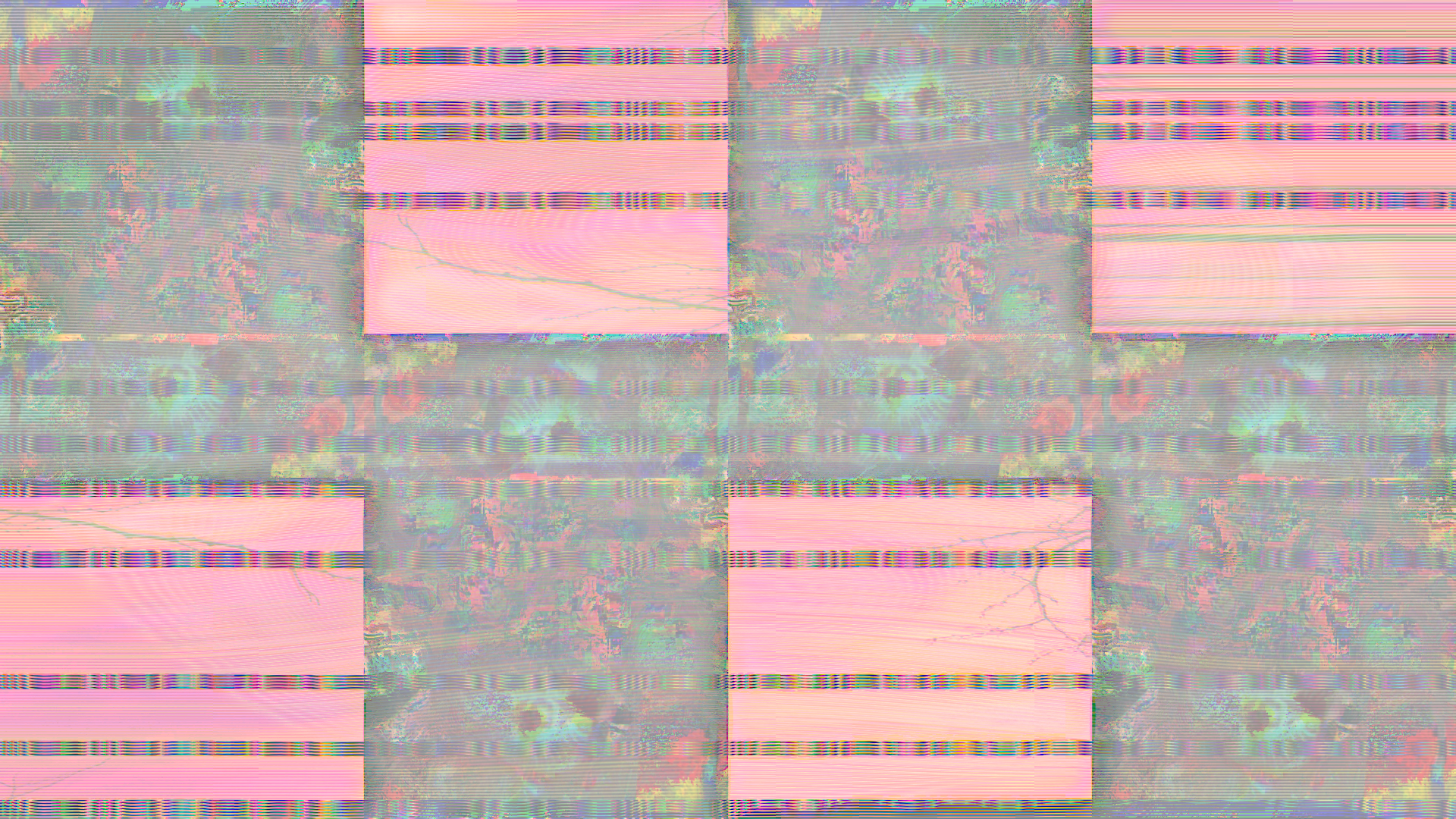 General 1920x1080 glitch art abstract LSD pink