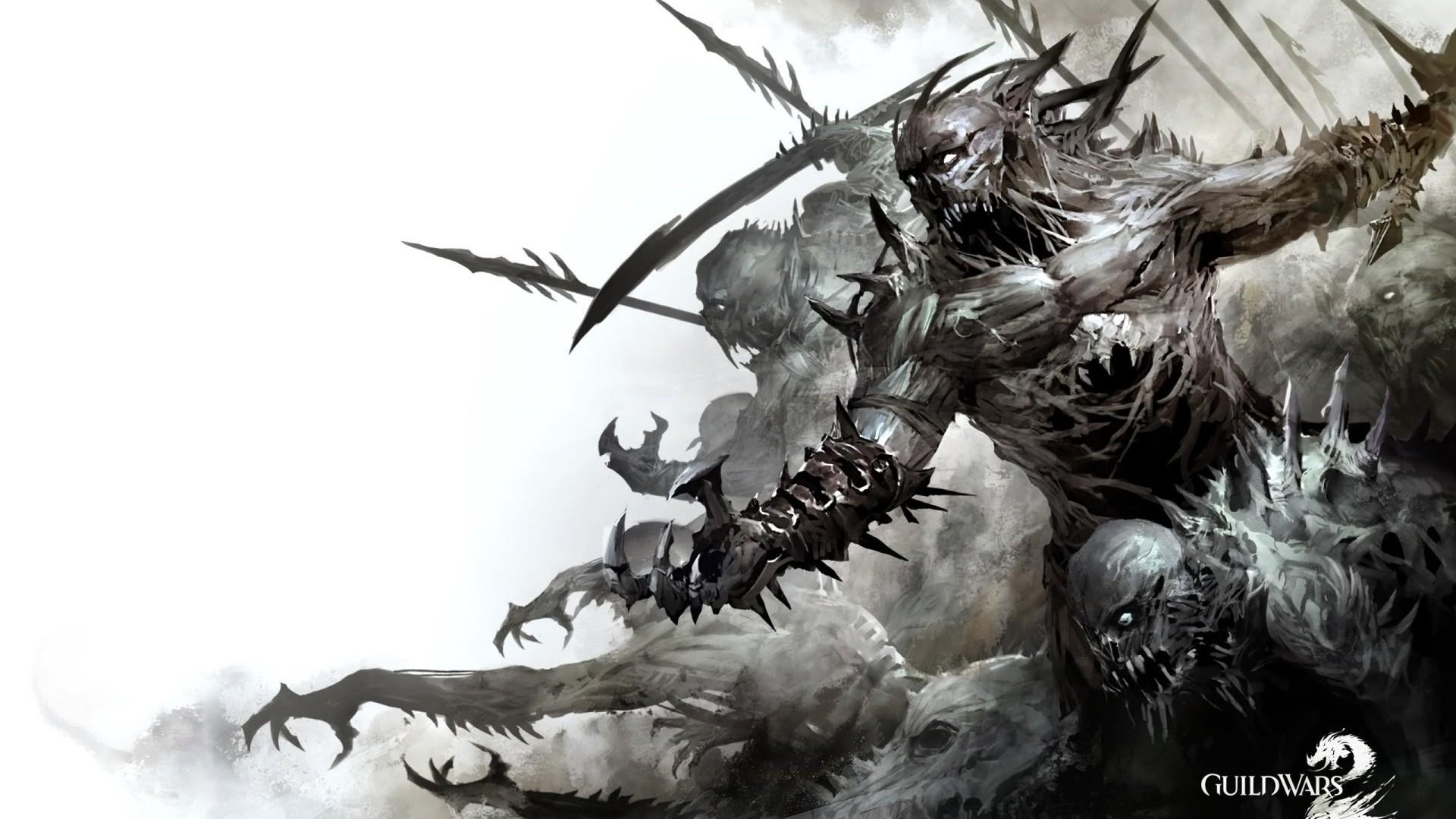 General 1920x1080 Guild Wars 2 undead PC gaming creature fantasy art video game art 2012 (Year) white background video game creatures