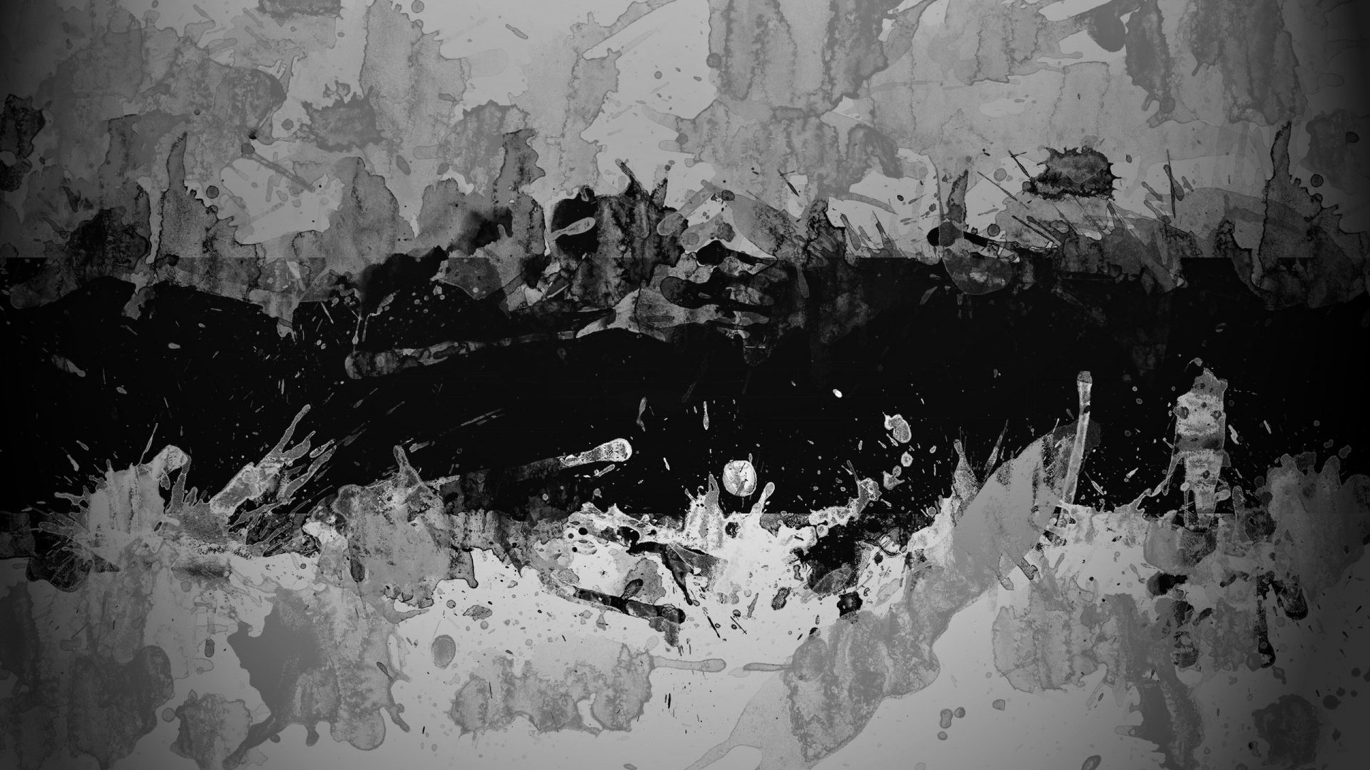 General 1920x1080 abstract monochrome dark paint splash gray black