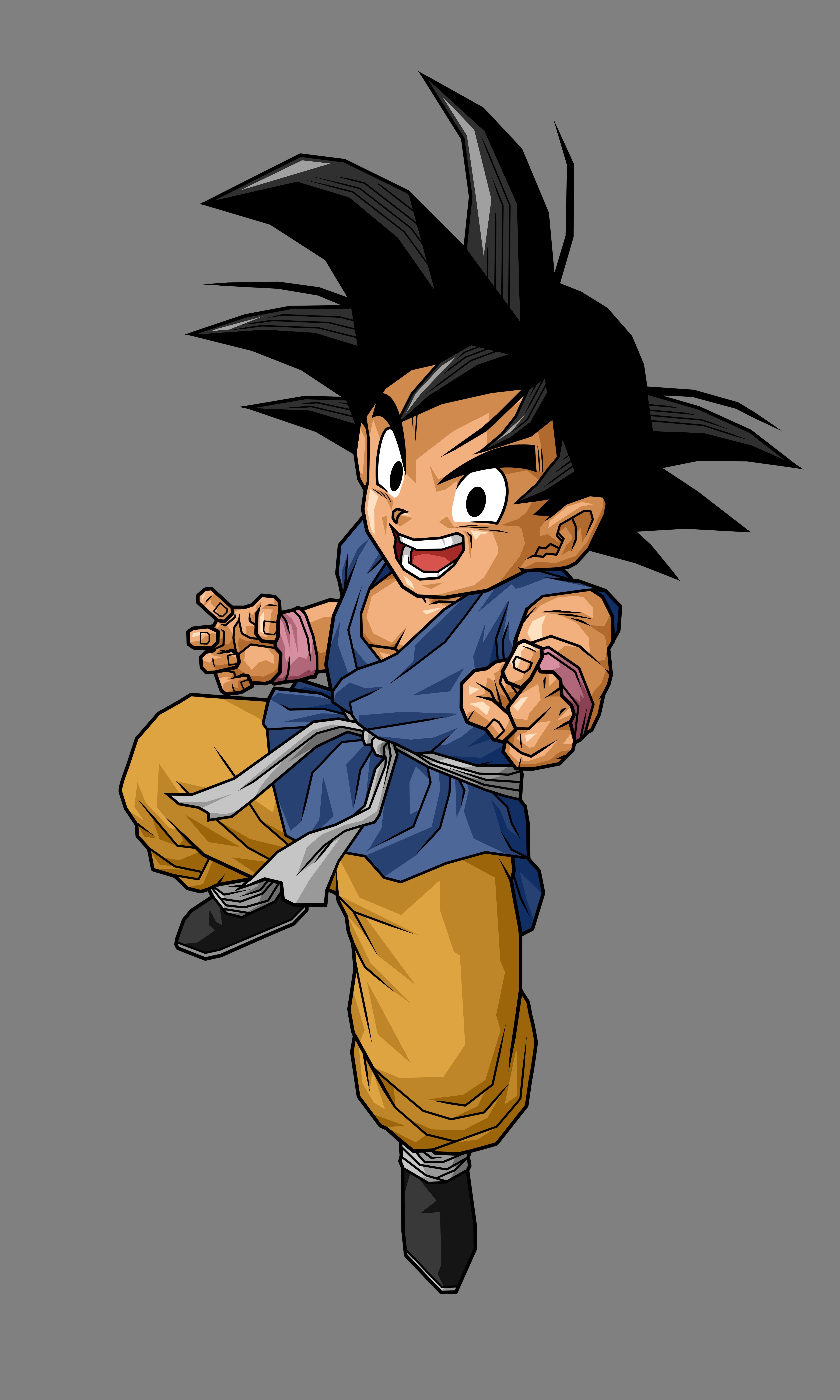 Anime 4800x8000 Dragon Ball Son Goku anime boys dark hair simple background