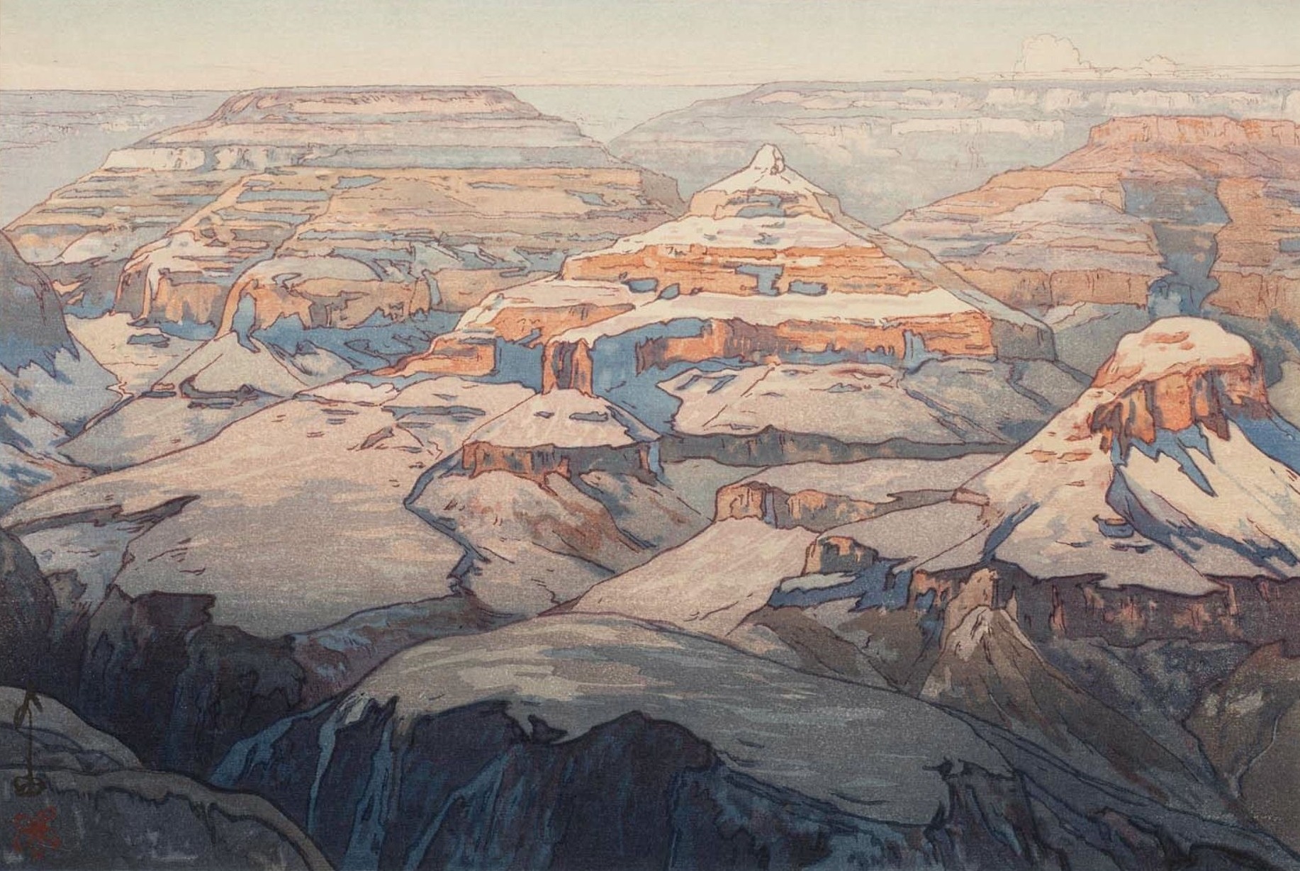 General 1834x1229 Yoshida Hiroshi artwork Japanese painting mountains Grand Canyon