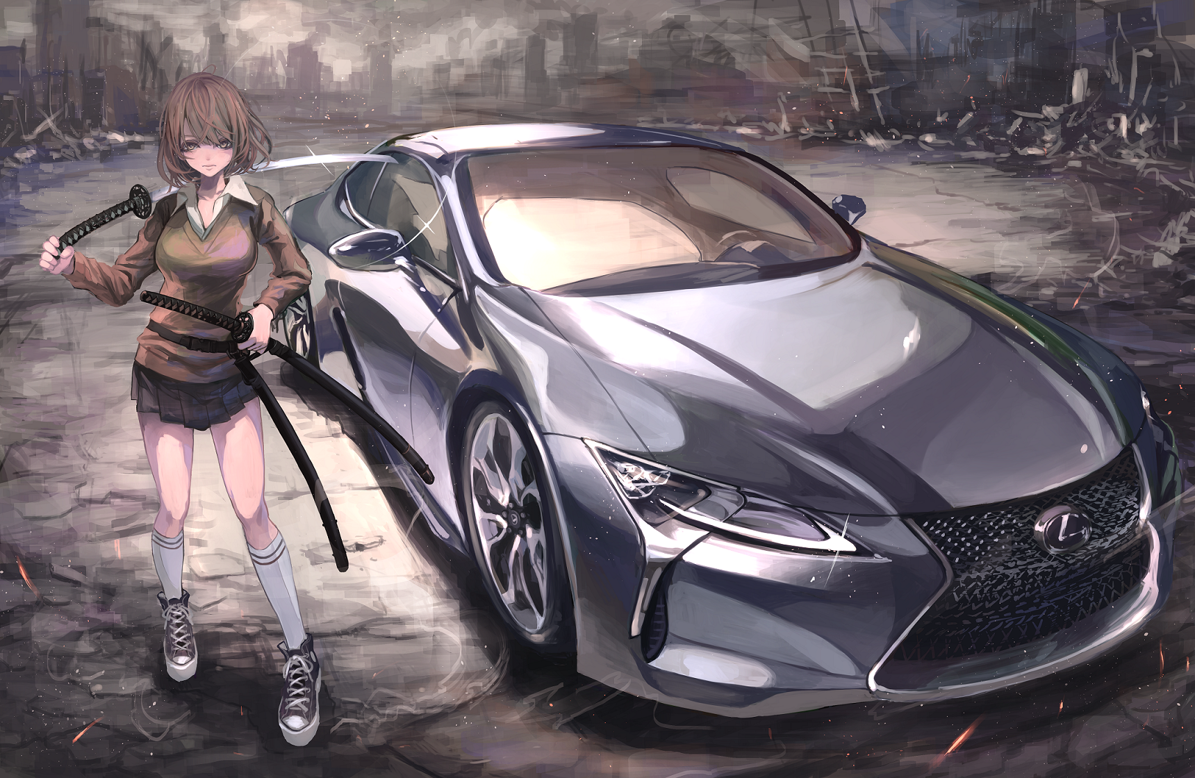 Anime 1720x1120 sword Lexus koh Lexus LC-500