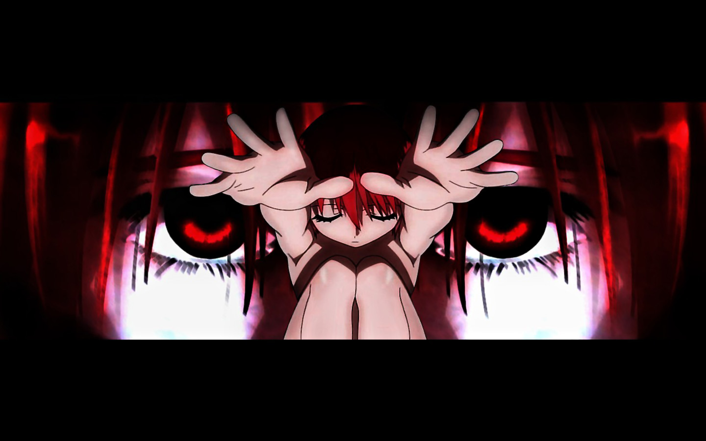 Anime 1440x900 anime Elfen Lied anime girls red eyes hands