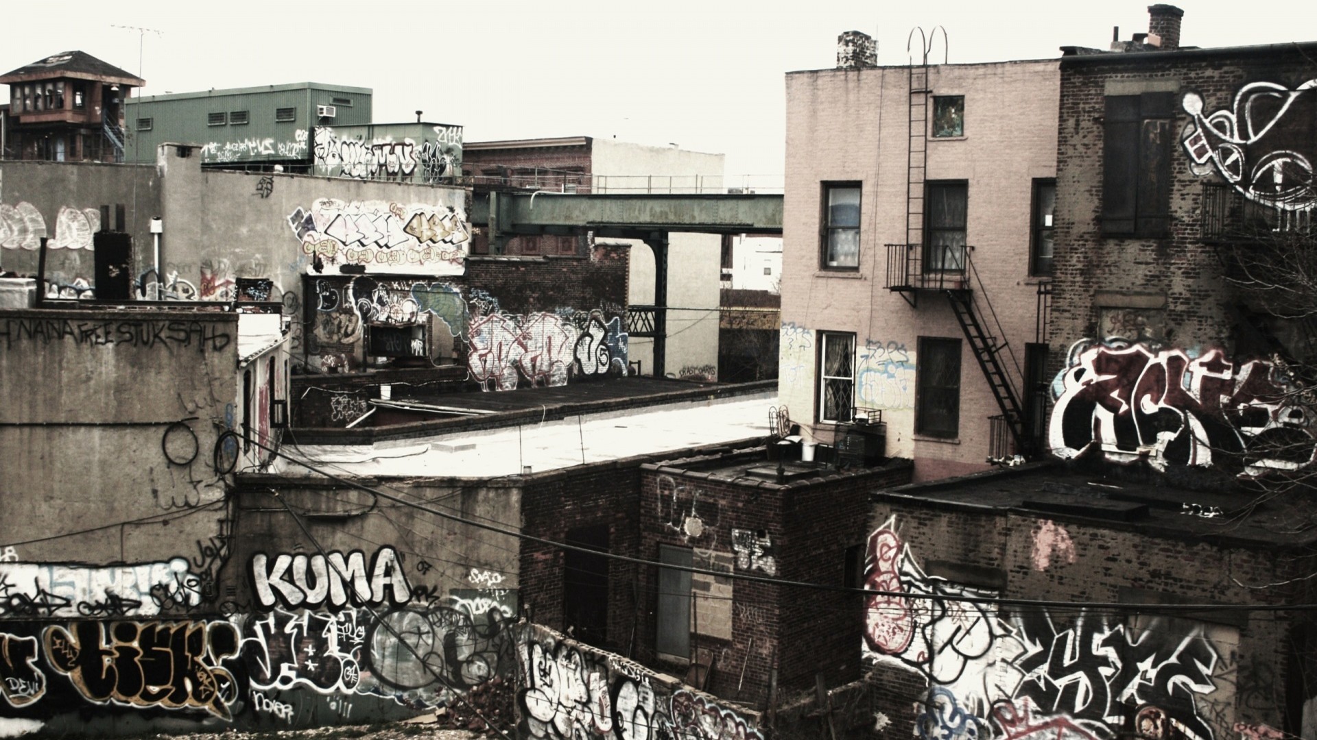 General 1920x1080 ghetto city urban old graffiti